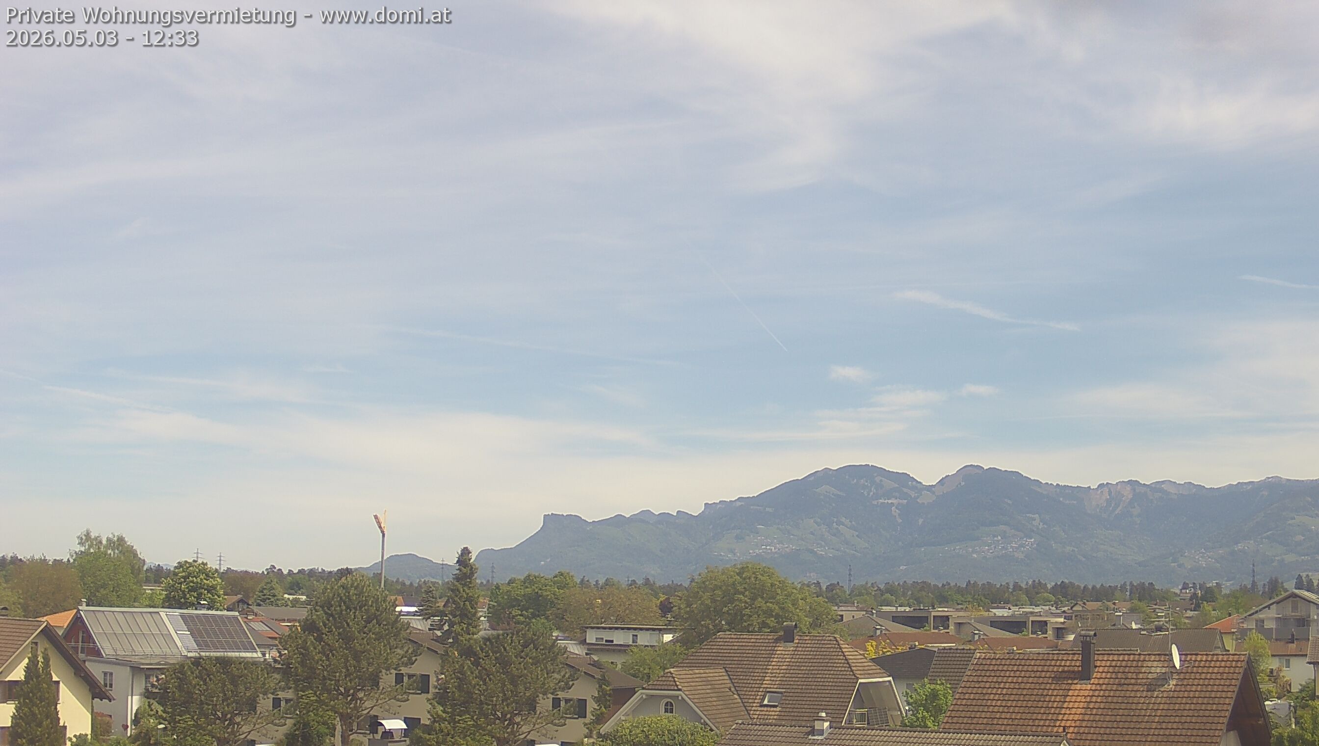 Archiv Foto Webcam Ausblick von Feldkirch über das Rheintal auf die Hohe Kugel