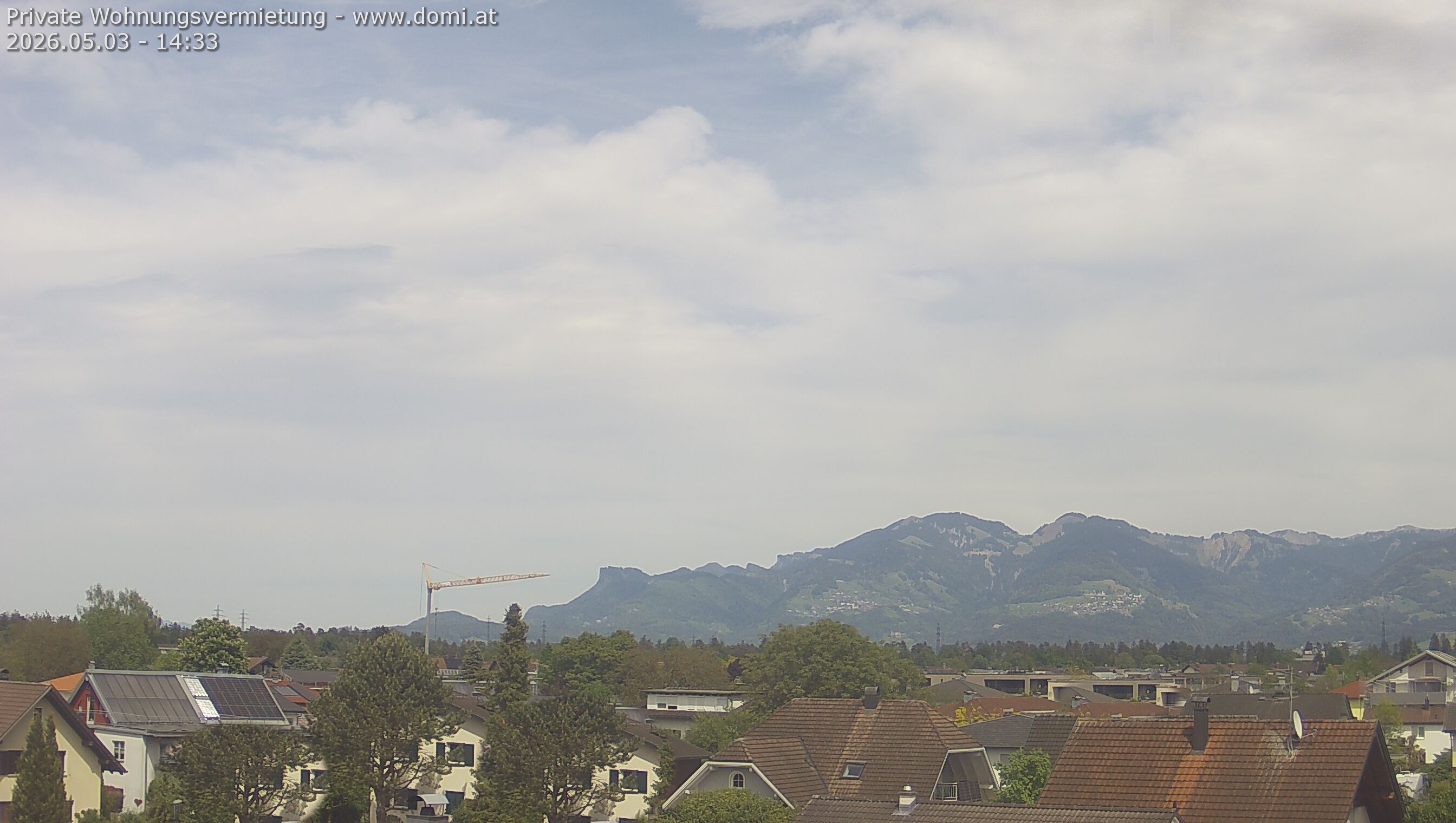 Archiv Foto Webcam Ausblick von Feldkirch über das Rheintal auf die Hohe Kugel