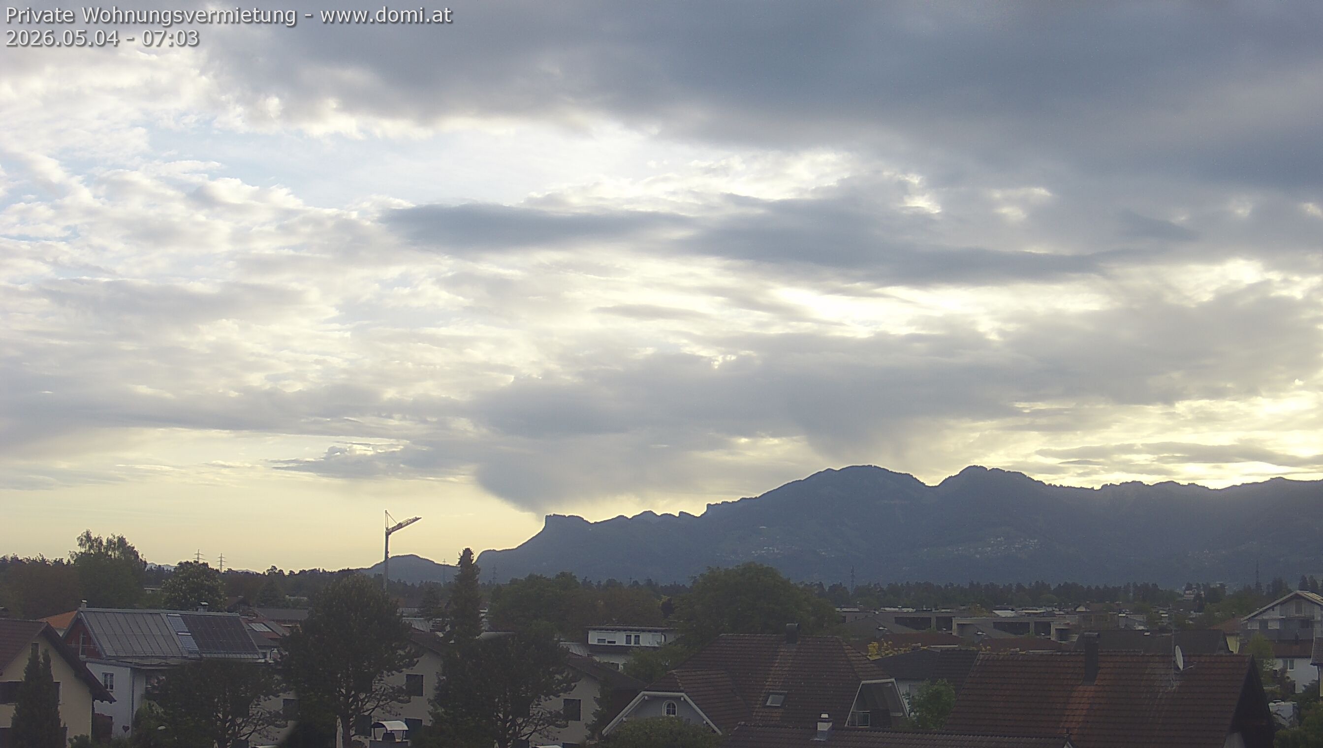 Archiv Foto Webcam Ausblick von Feldkirch über das Rheintal auf die Hohe Kugel