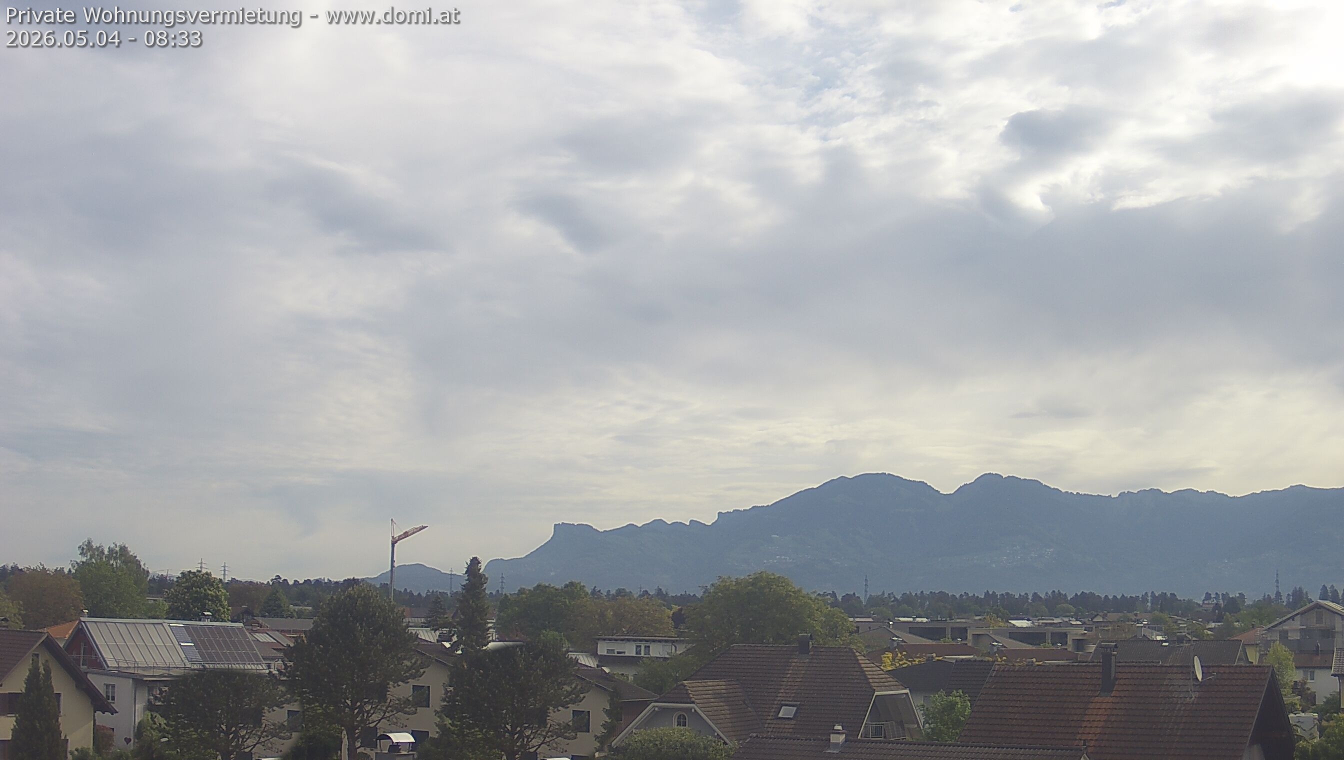 Archiv Foto Webcam Ausblick von Feldkirch über das Rheintal auf die Hohe Kugel