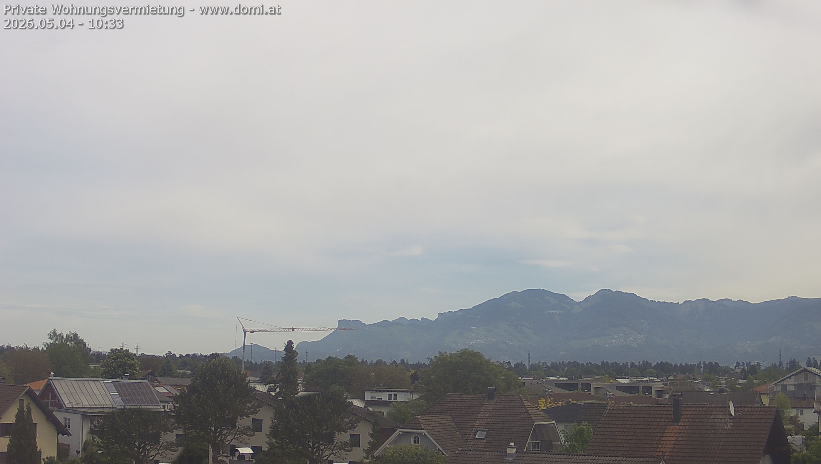 Archiv Foto Webcam Ausblick von Feldkirch über das Rheintal auf die Hohe Kugel