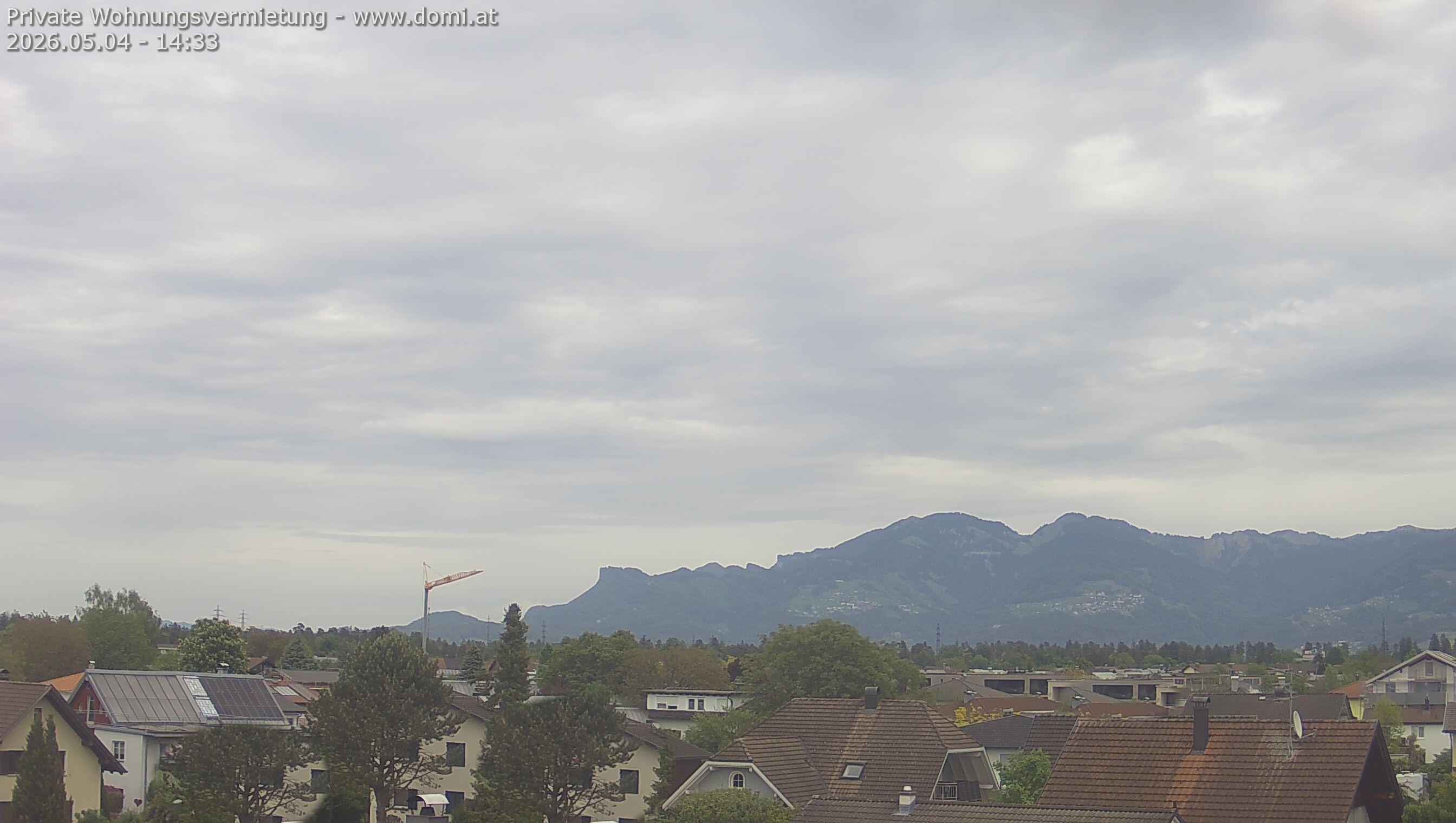 Archiv Foto Webcam Ausblick von Feldkirch über das Rheintal auf die Hohe Kugel