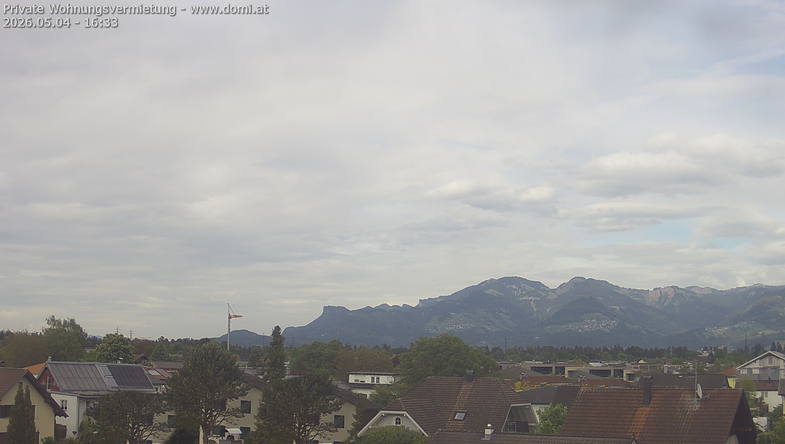 Archived image Webcam View from Feldkirch over the Rhine Valley to the Hohe Kugel