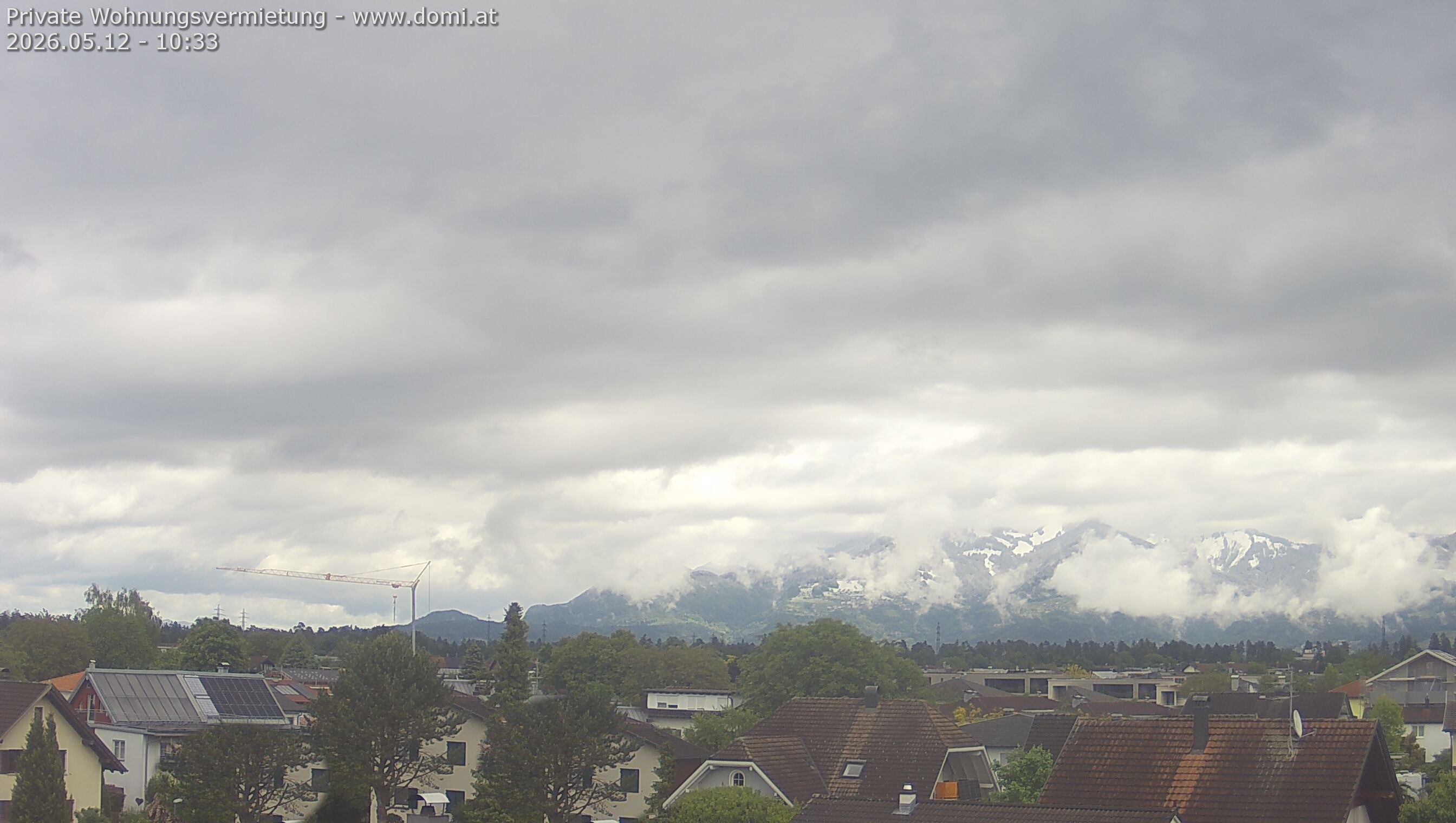 Archiv Foto Webcam Ausblick von Feldkirch über das Rheintal auf die Hohe Kugel