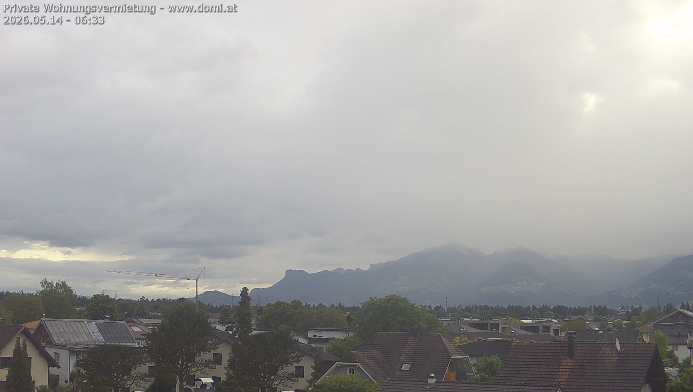Archiv Foto Webcam Ausblick von Feldkirch über das Rheintal auf die Hohe Kugel