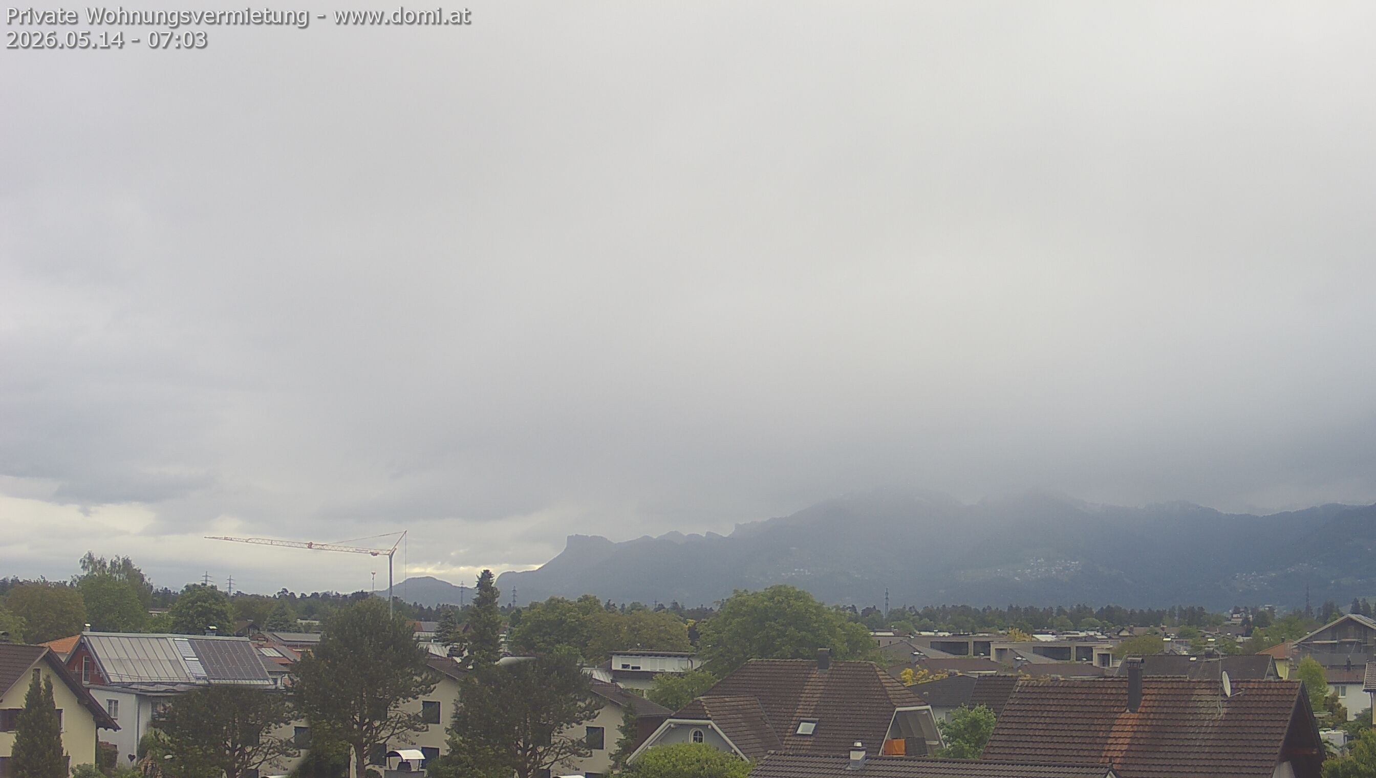 Archiv Foto Webcam Ausblick von Feldkirch über das Rheintal auf die Hohe Kugel