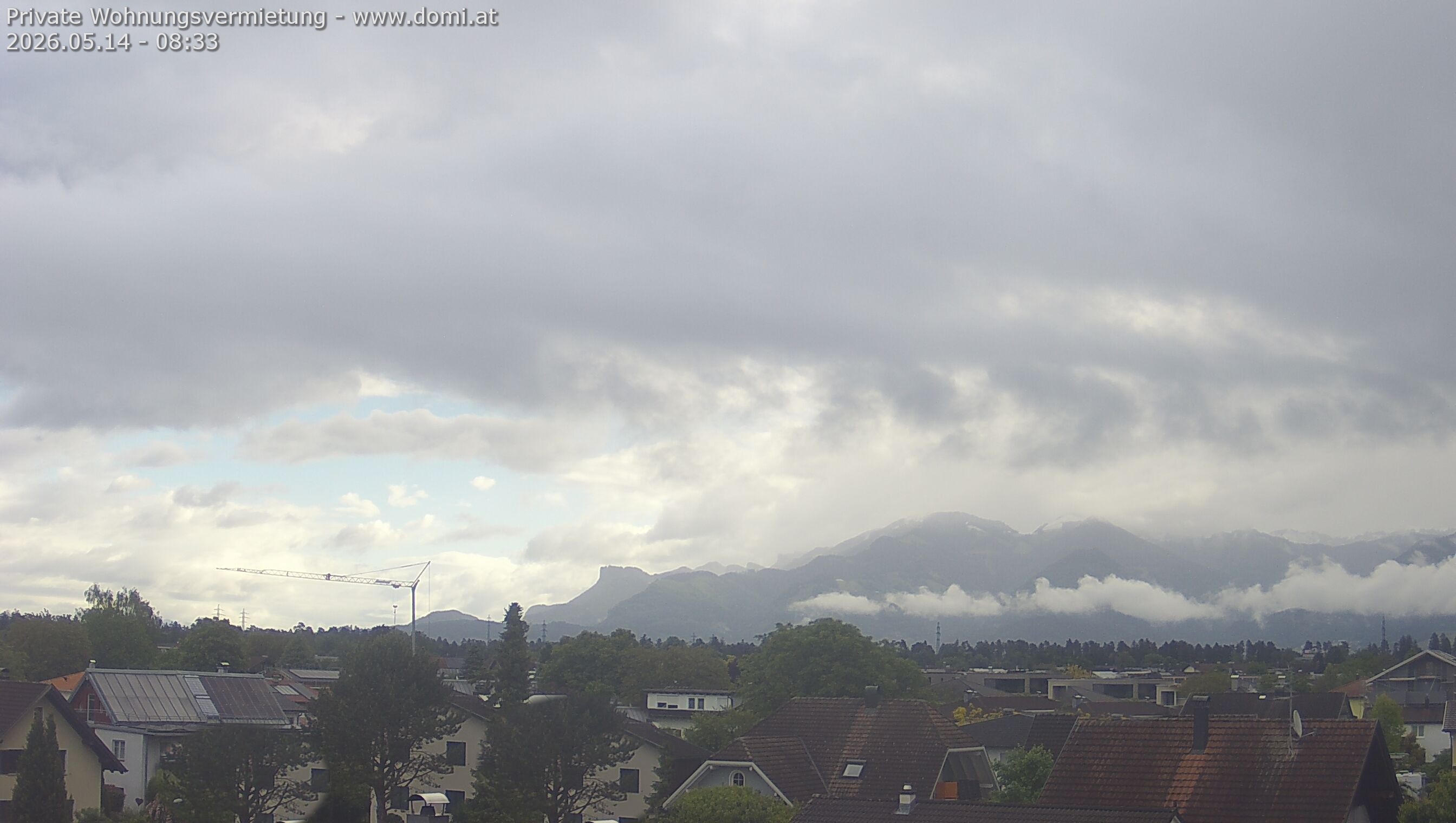 Archiv Foto Webcam Ausblick von Feldkirch über das Rheintal auf die Hohe Kugel