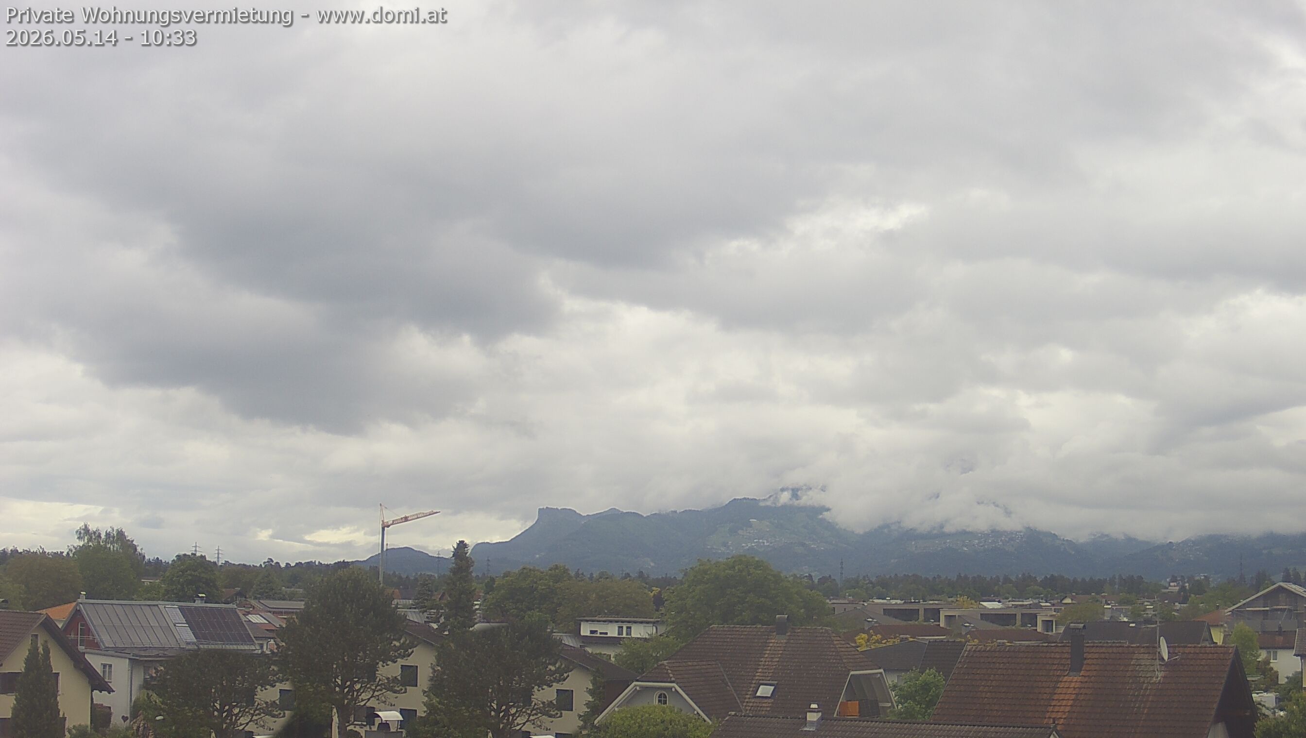 Archiv Foto Webcam Ausblick von Feldkirch über das Rheintal auf die Hohe Kugel