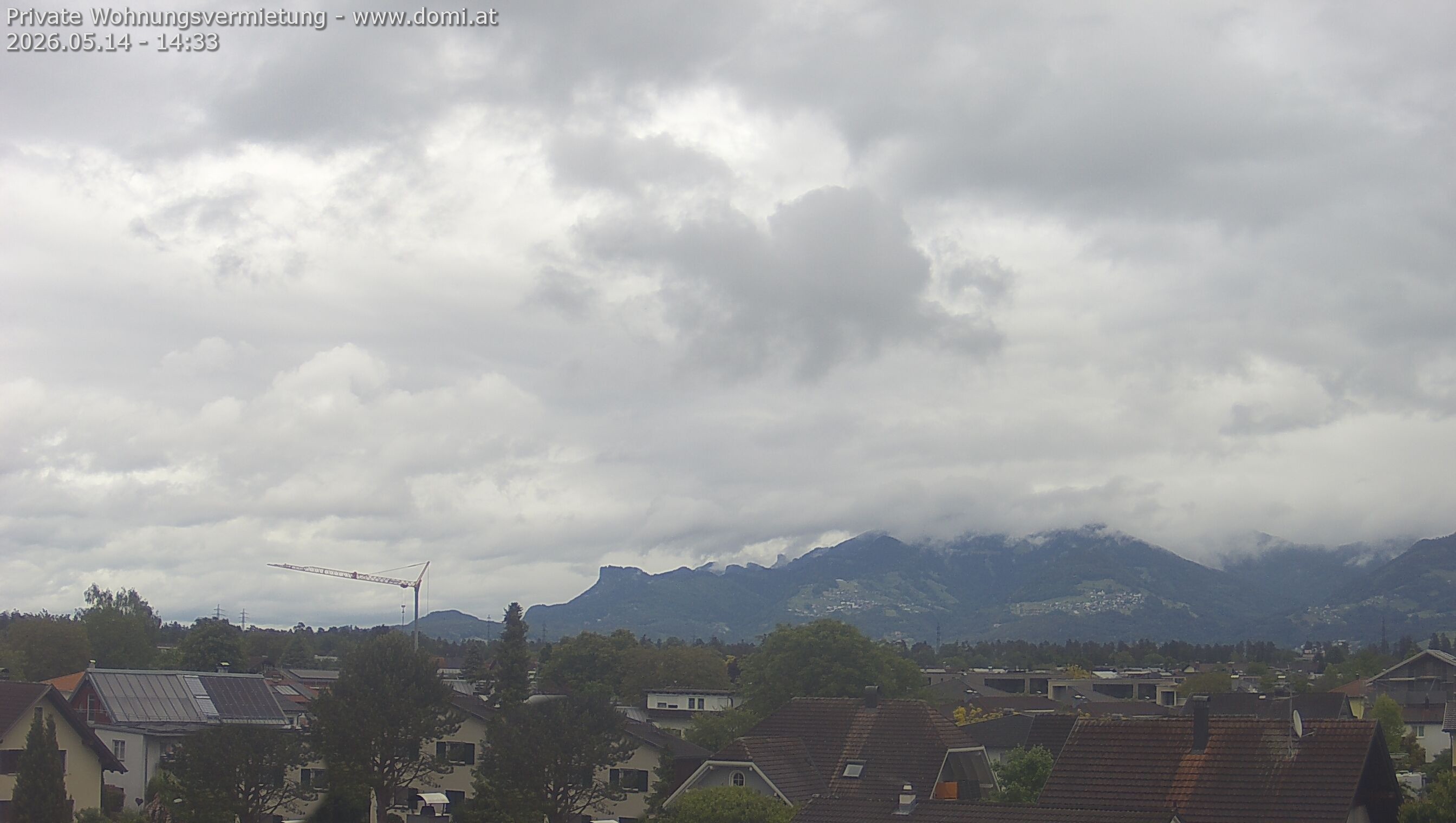 Archiv Foto Webcam Ausblick von Feldkirch über das Rheintal auf die Hohe Kugel