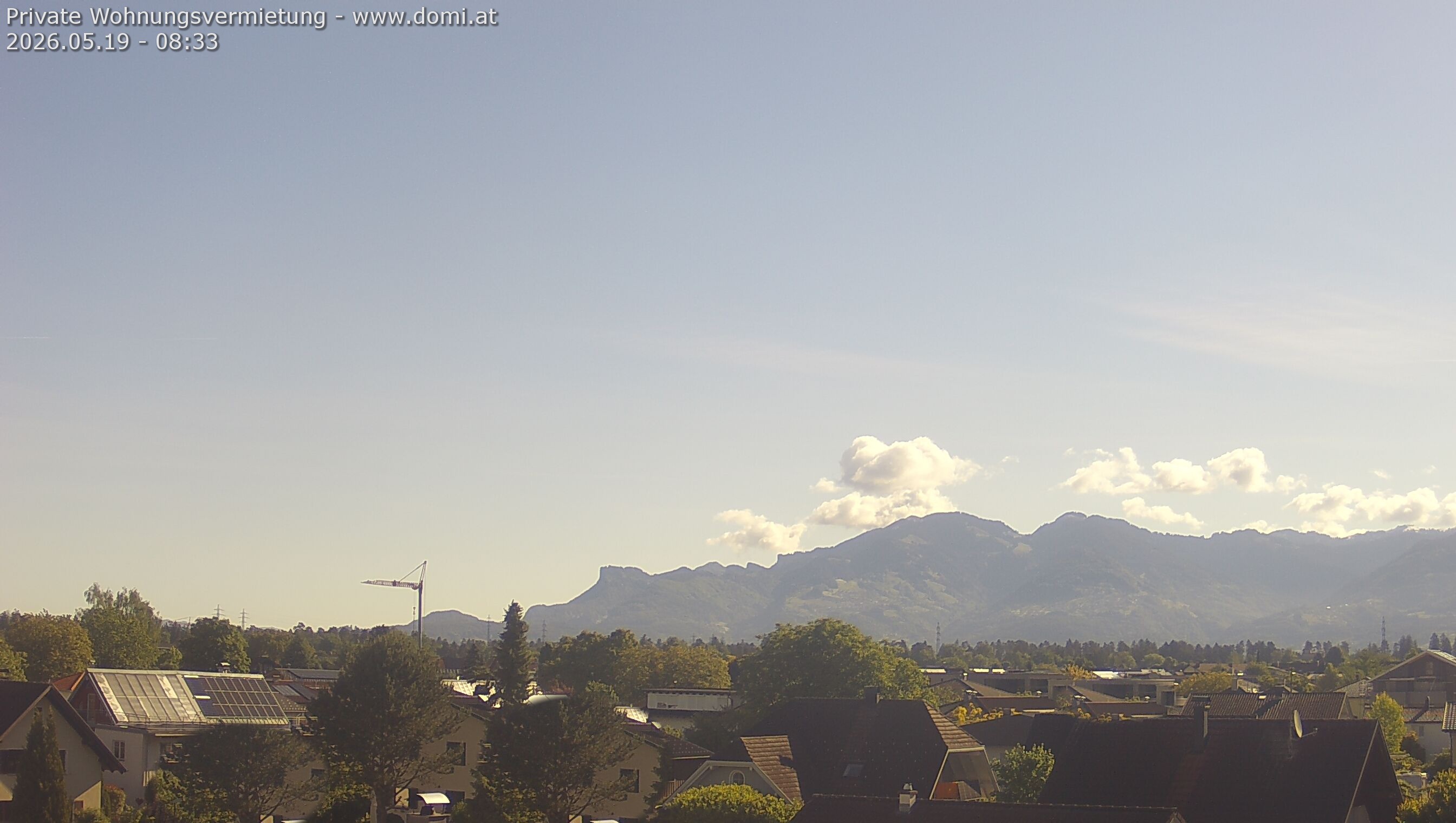 Archiv Foto Webcam Ausblick von Feldkirch über das Rheintal auf die Hohe Kugel