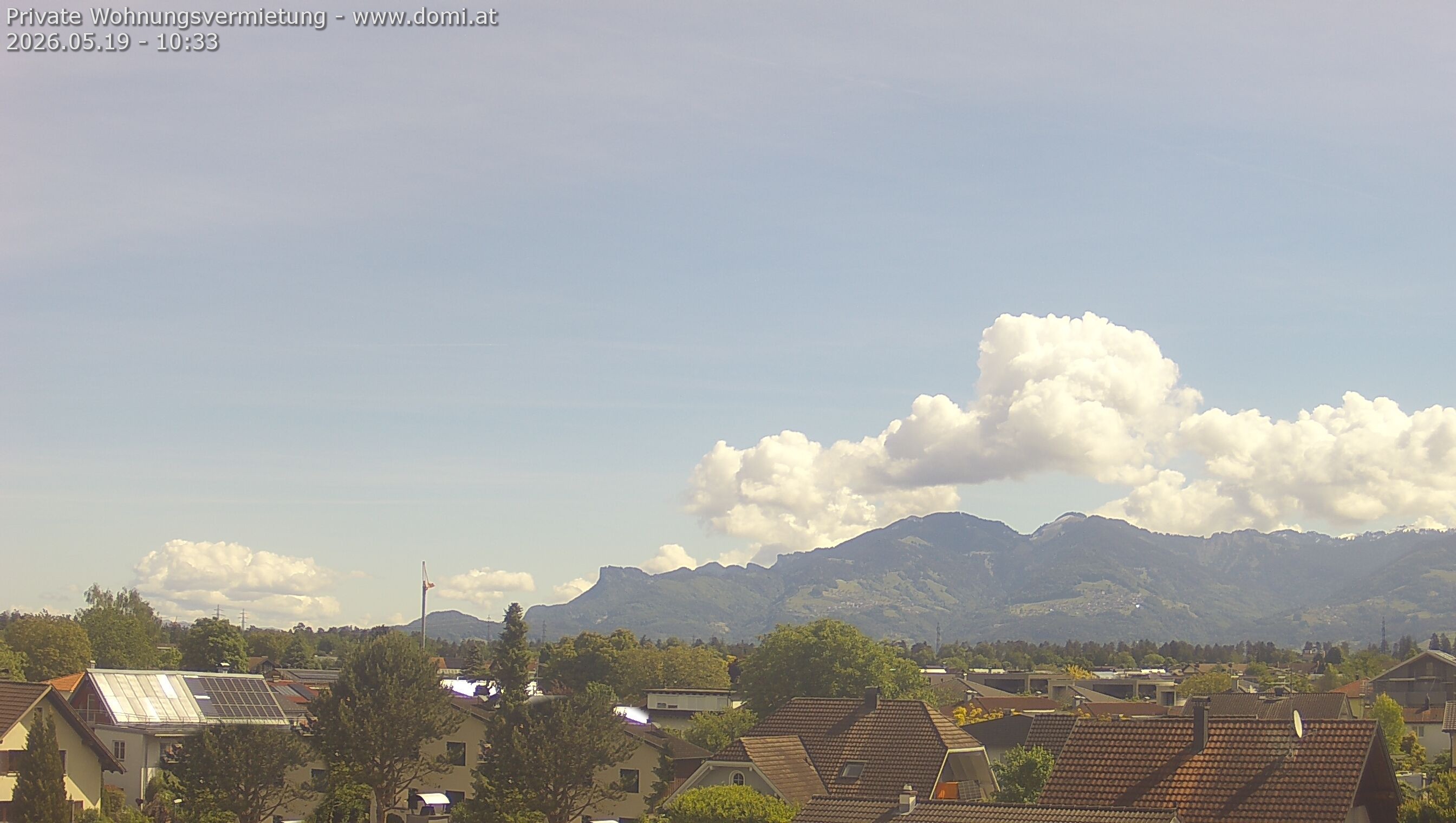 Archiv Foto Webcam Ausblick von Feldkirch über das Rheintal auf die Hohe Kugel