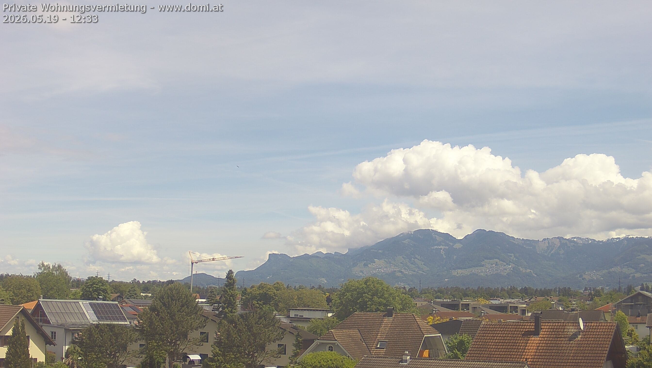 Archiv Foto Webcam Ausblick von Feldkirch über das Rheintal auf die Hohe Kugel