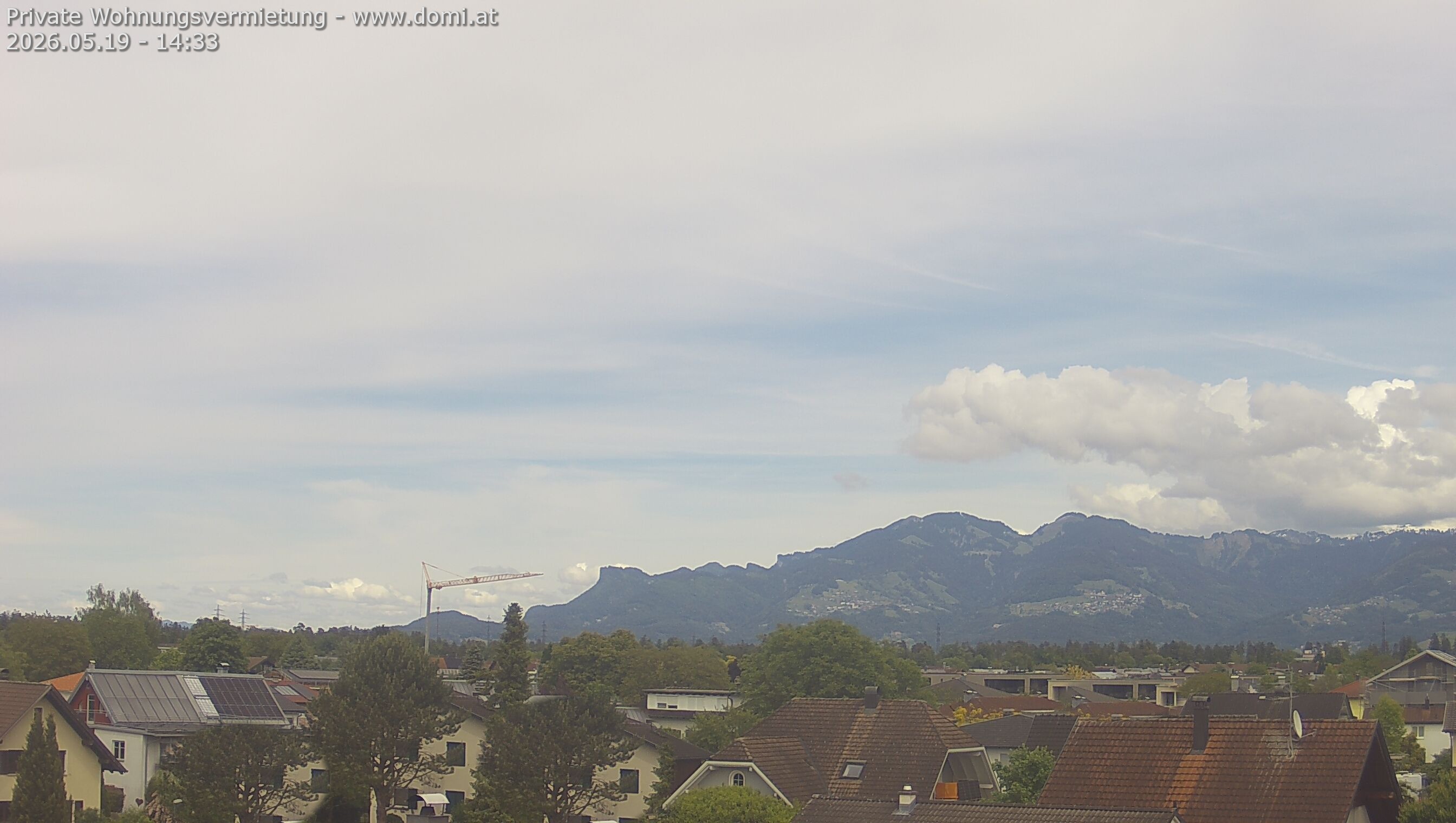 Archiv Foto Webcam Ausblick von Feldkirch über das Rheintal auf die Hohe Kugel