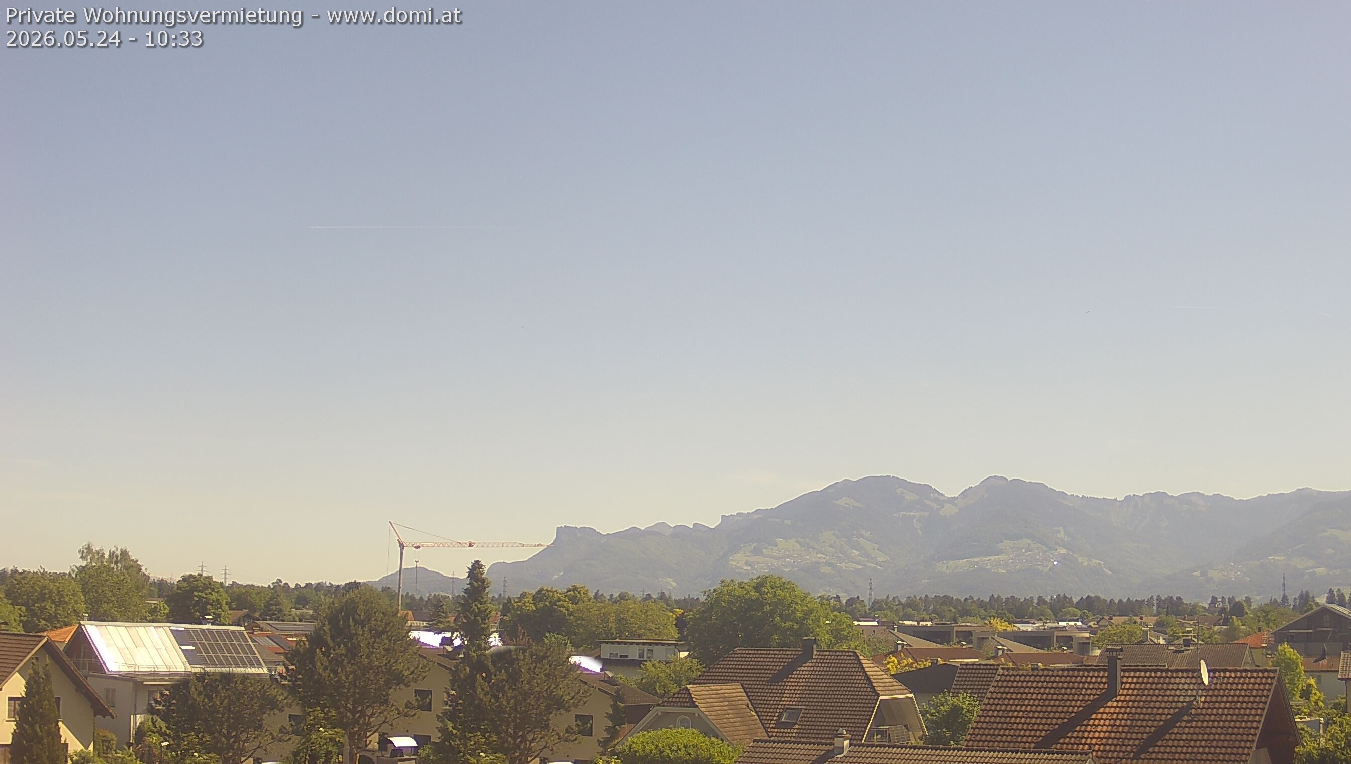 Archiv Foto Webcam Ausblick von Feldkirch über das Rheintal auf die Hohe Kugel