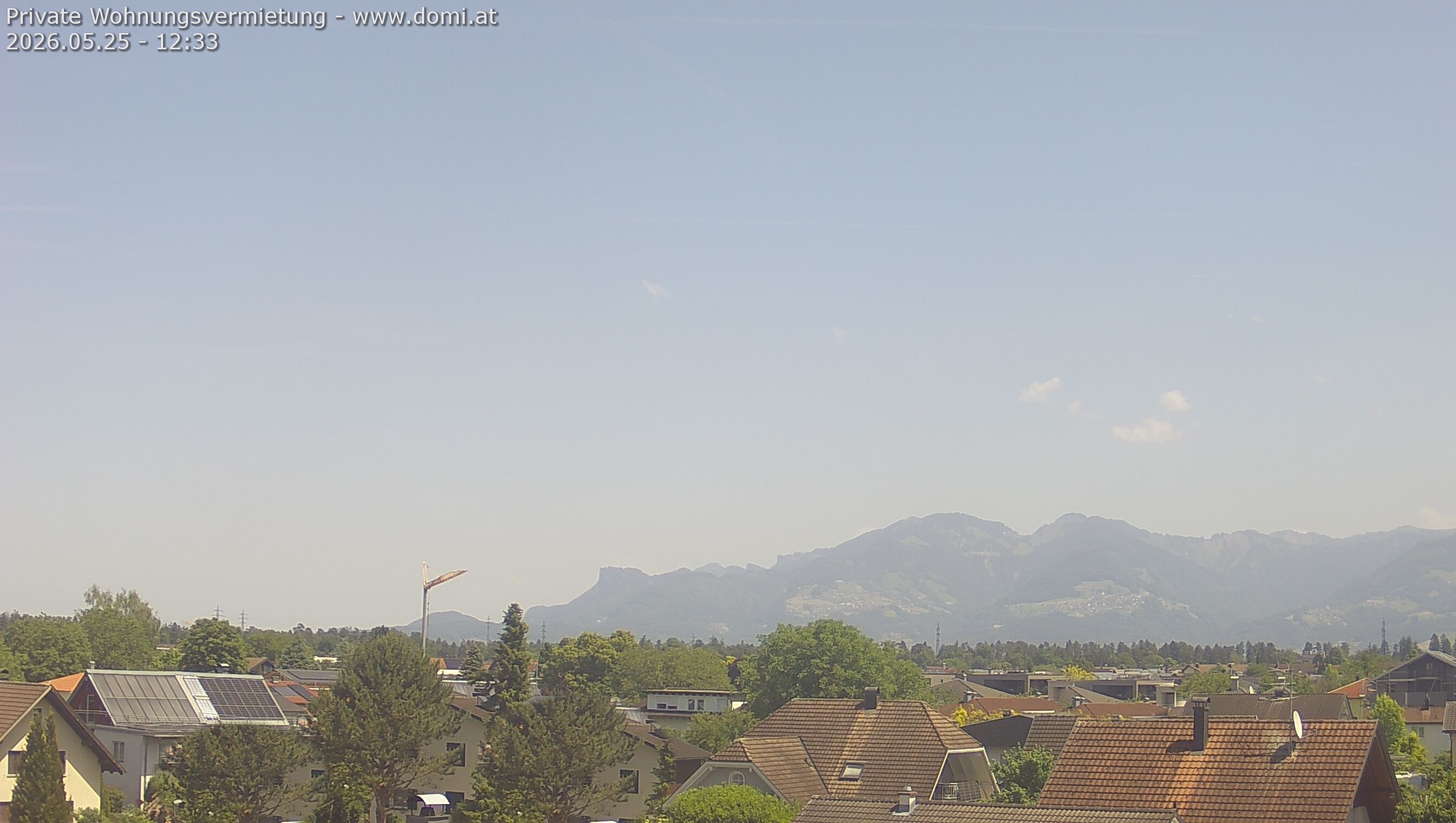 Archiv Foto Webcam Ausblick von Feldkirch über das Rheintal auf die Hohe Kugel