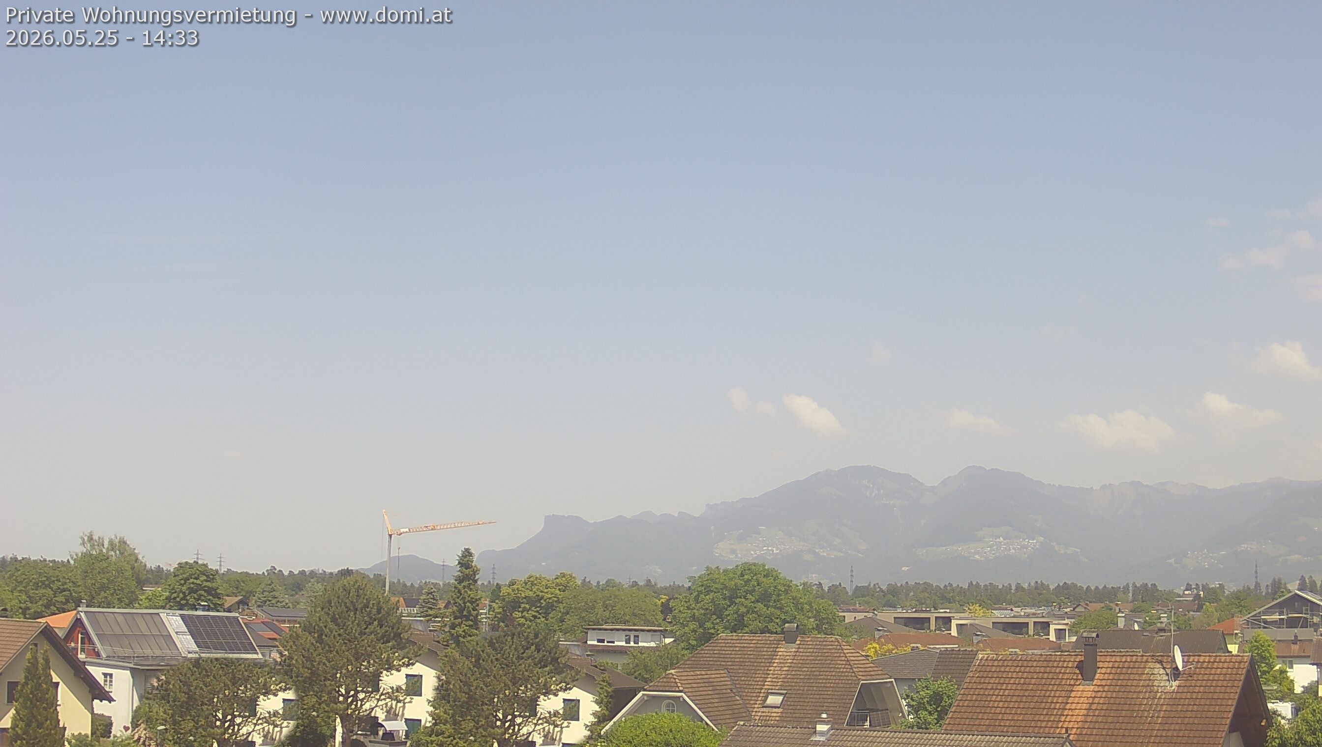 Archiv Foto Webcam Ausblick von Feldkirch über das Rheintal auf die Hohe Kugel