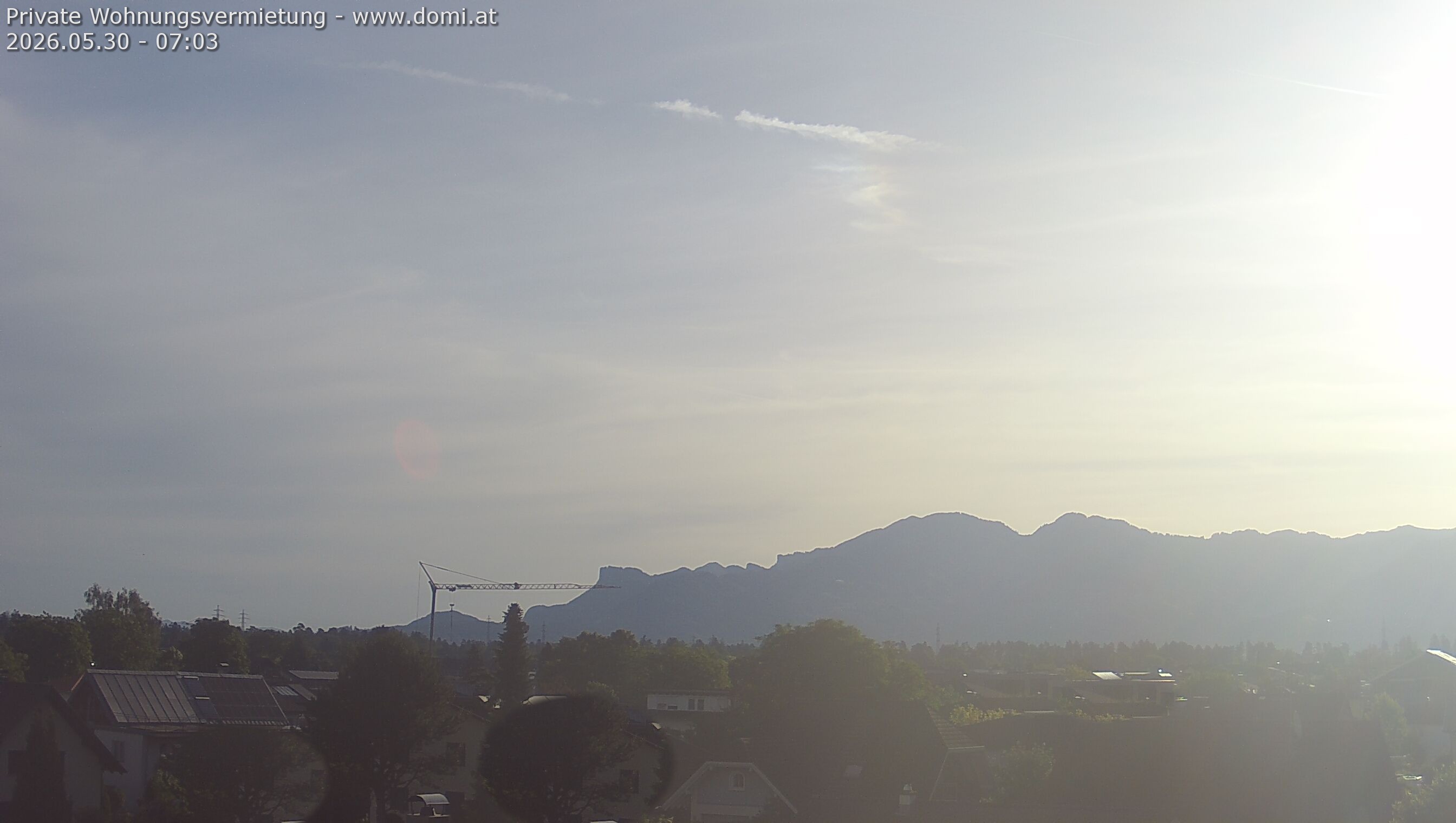 Archived image Webcam View from Feldkirch over the Rhine Valley to the Hohe Kugel