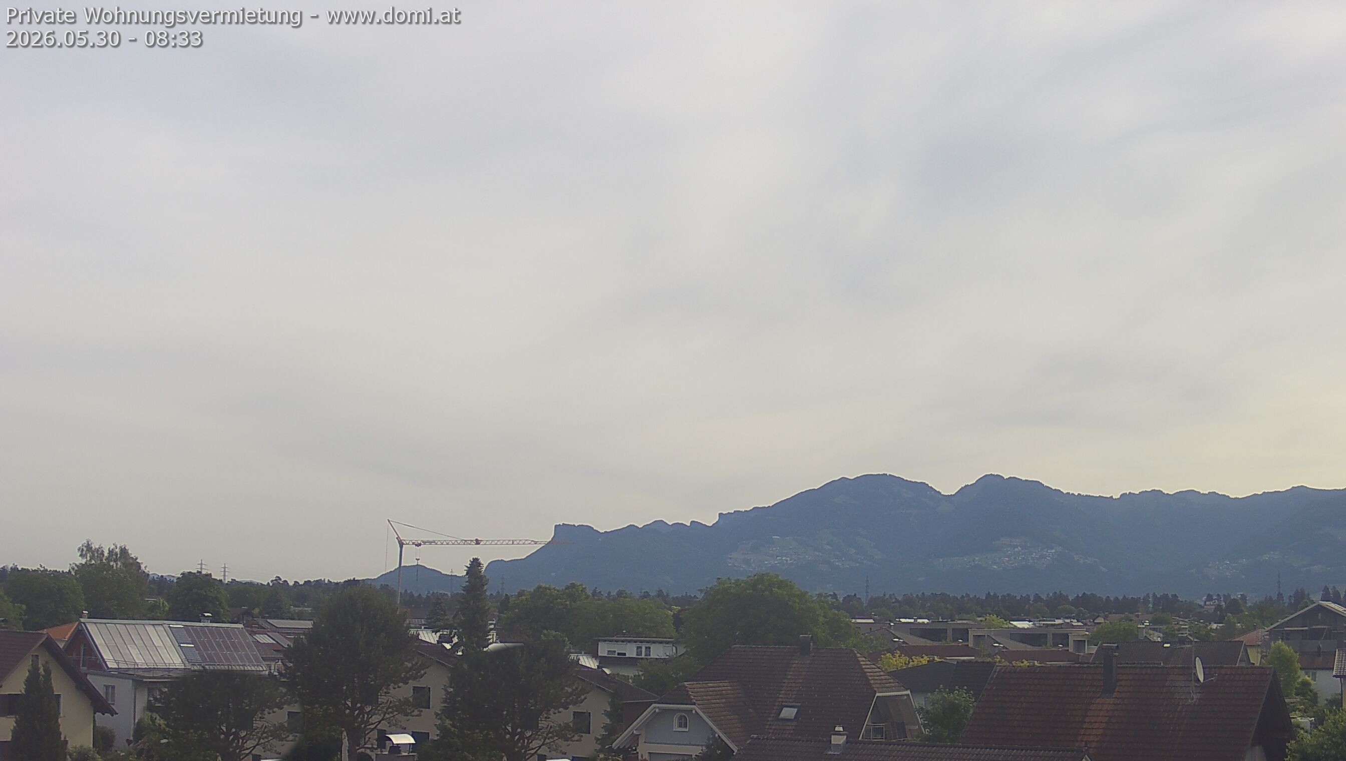 Archived image Webcam View from Feldkirch over the Rhine Valley to the Hohe Kugel