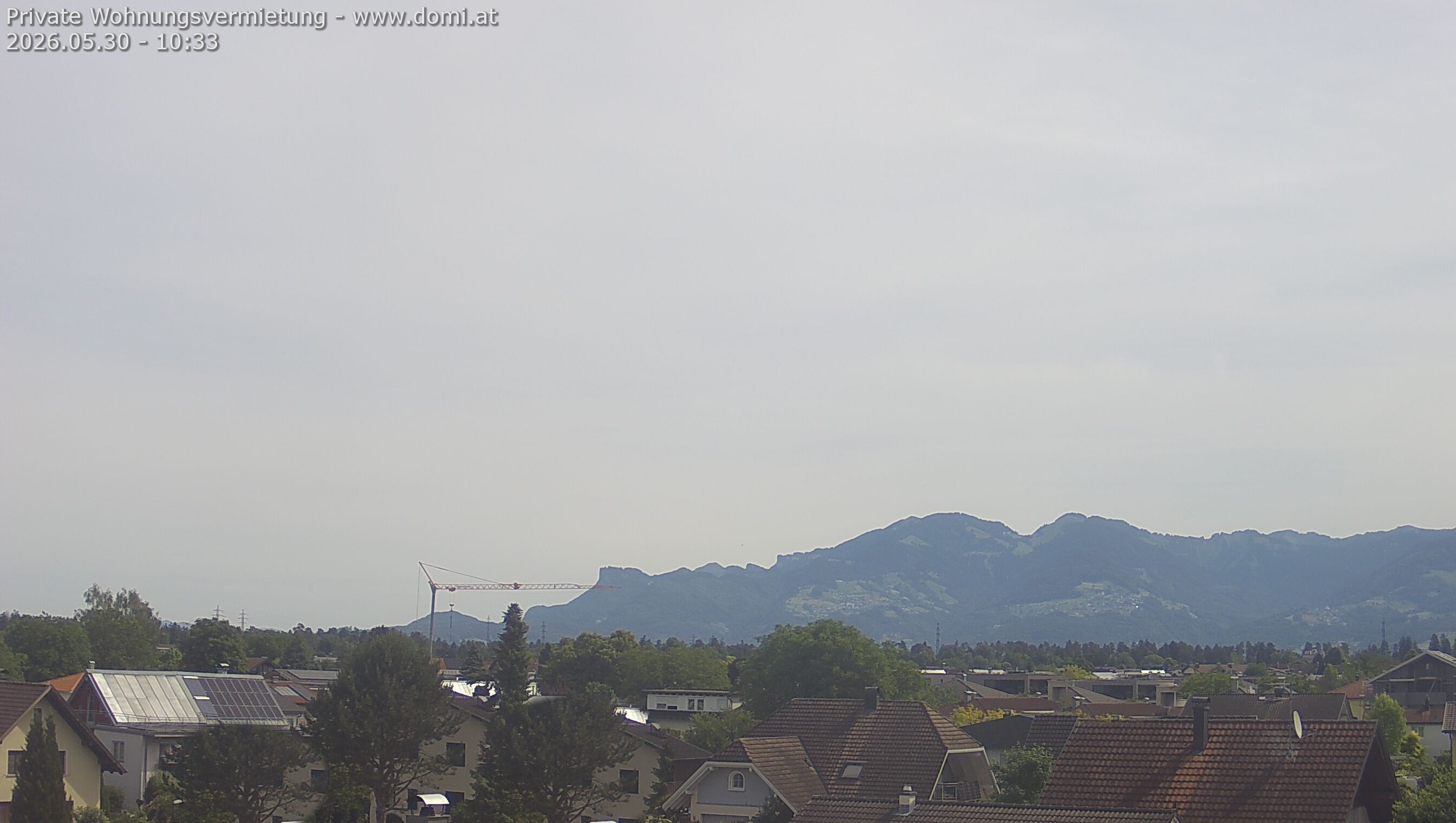 Archived image Webcam View from Feldkirch over the Rhine Valley to the Hohe Kugel