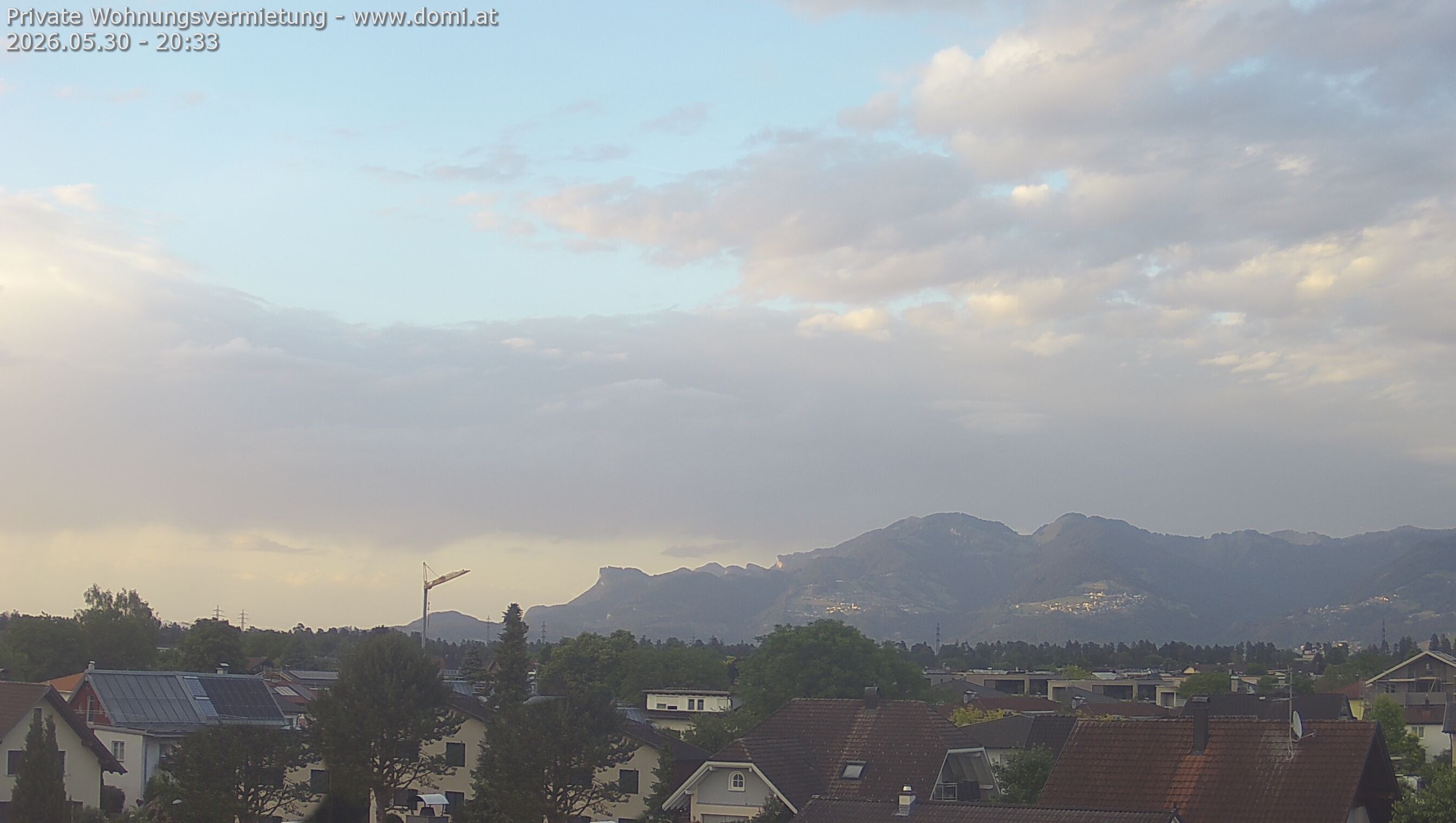 Archived image Webcam View from Feldkirch over the Rhine Valley to the Hohe Kugel