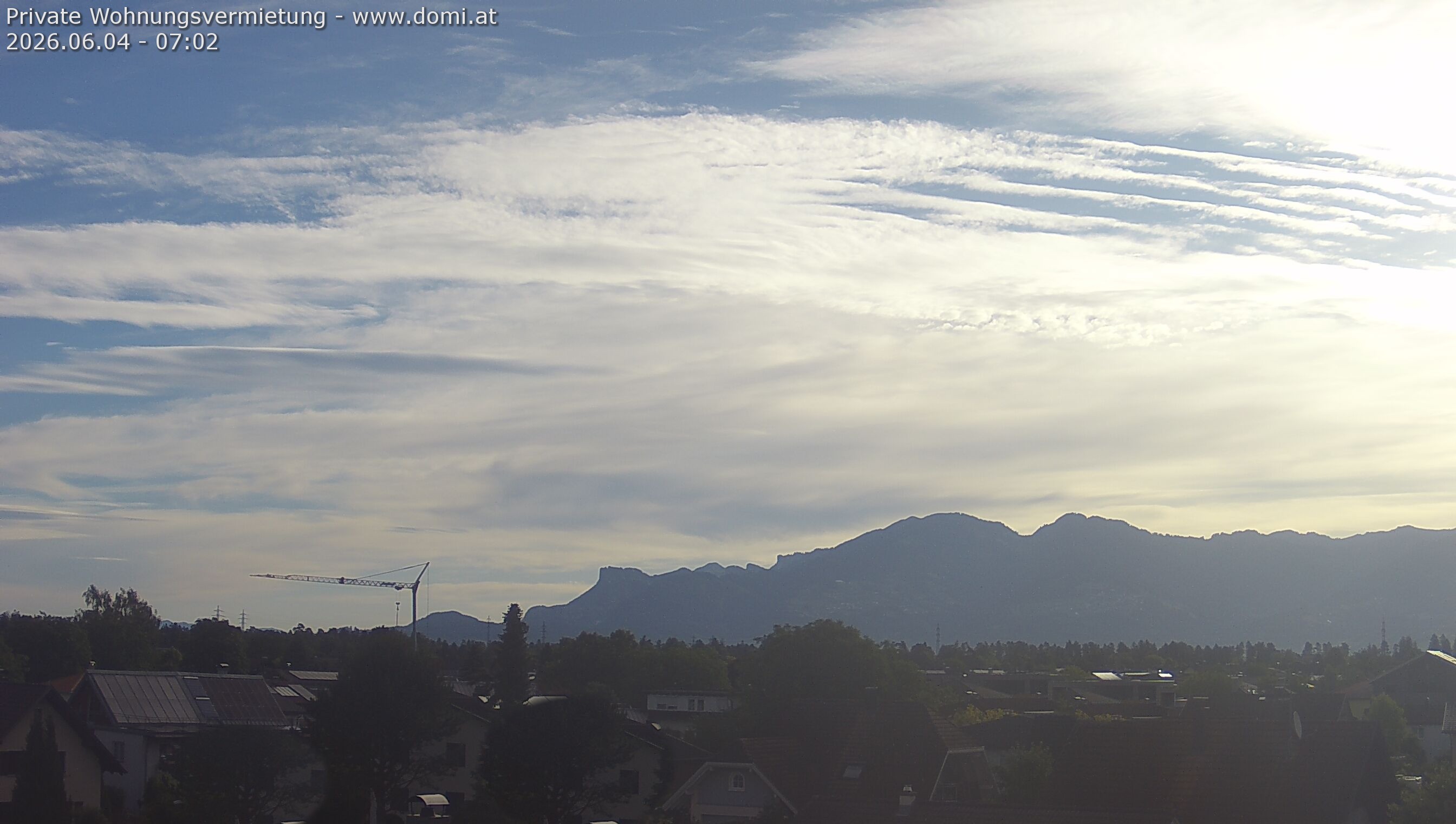 Archiv Foto Webcam Ausblick von Feldkirch über das Rheintal auf die Hohe Kugel