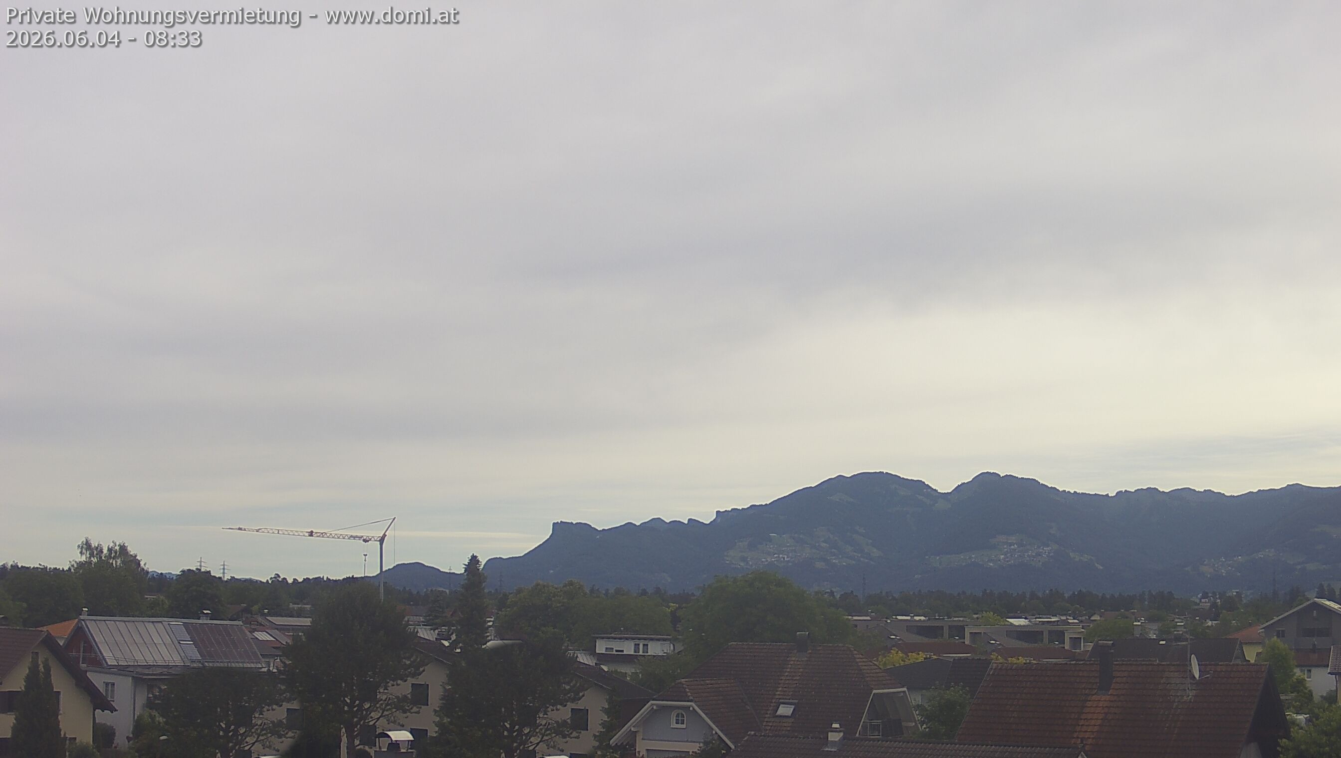 Archived image Webcam View from Feldkirch over the Rhine Valley to the Hohe Kugel