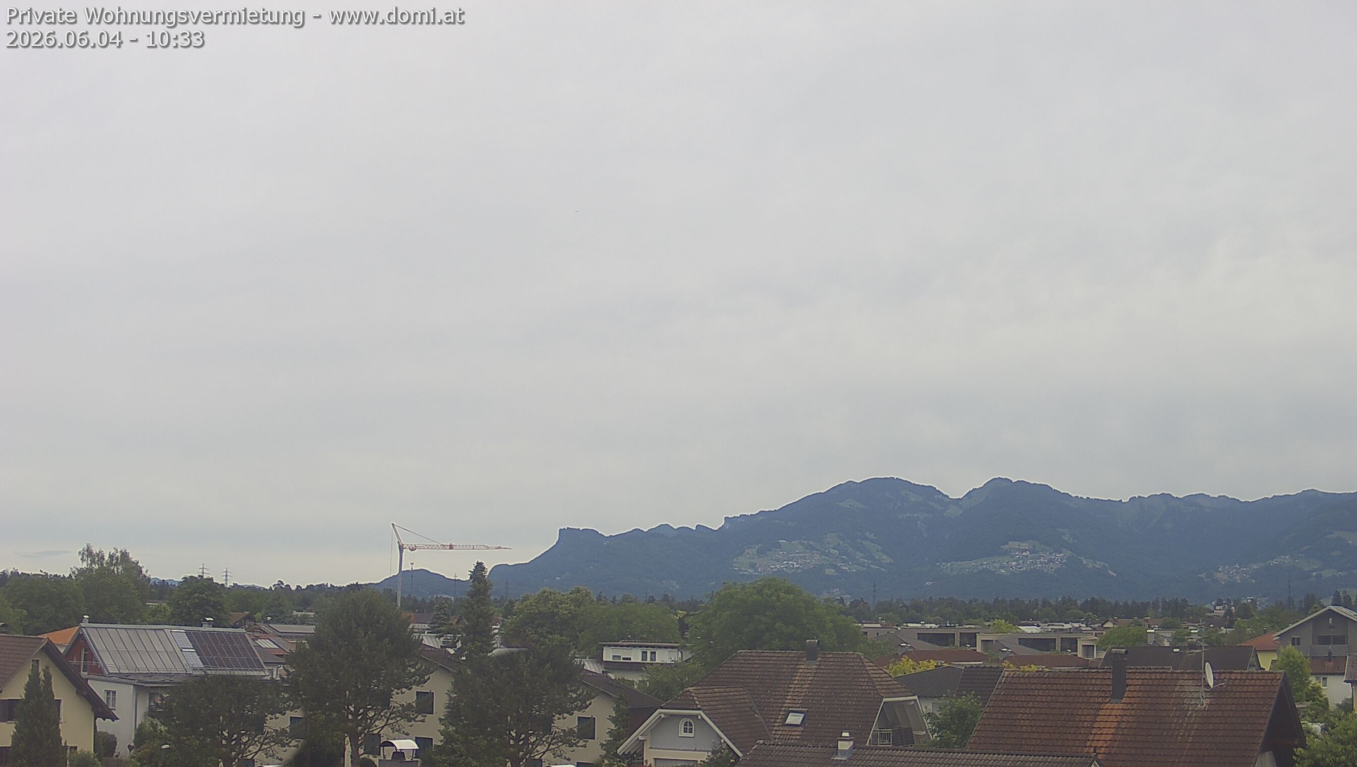 Archived image Webcam View from Feldkirch over the Rhine Valley to the Hohe Kugel