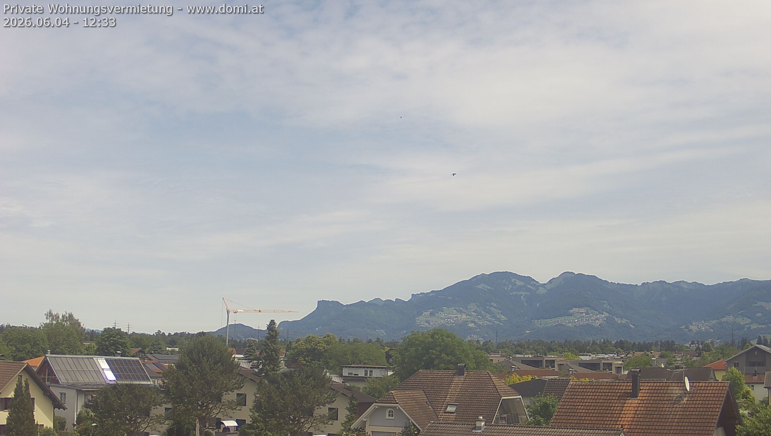 Archived image Webcam View from Feldkirch over the Rhine Valley to the Hohe Kugel