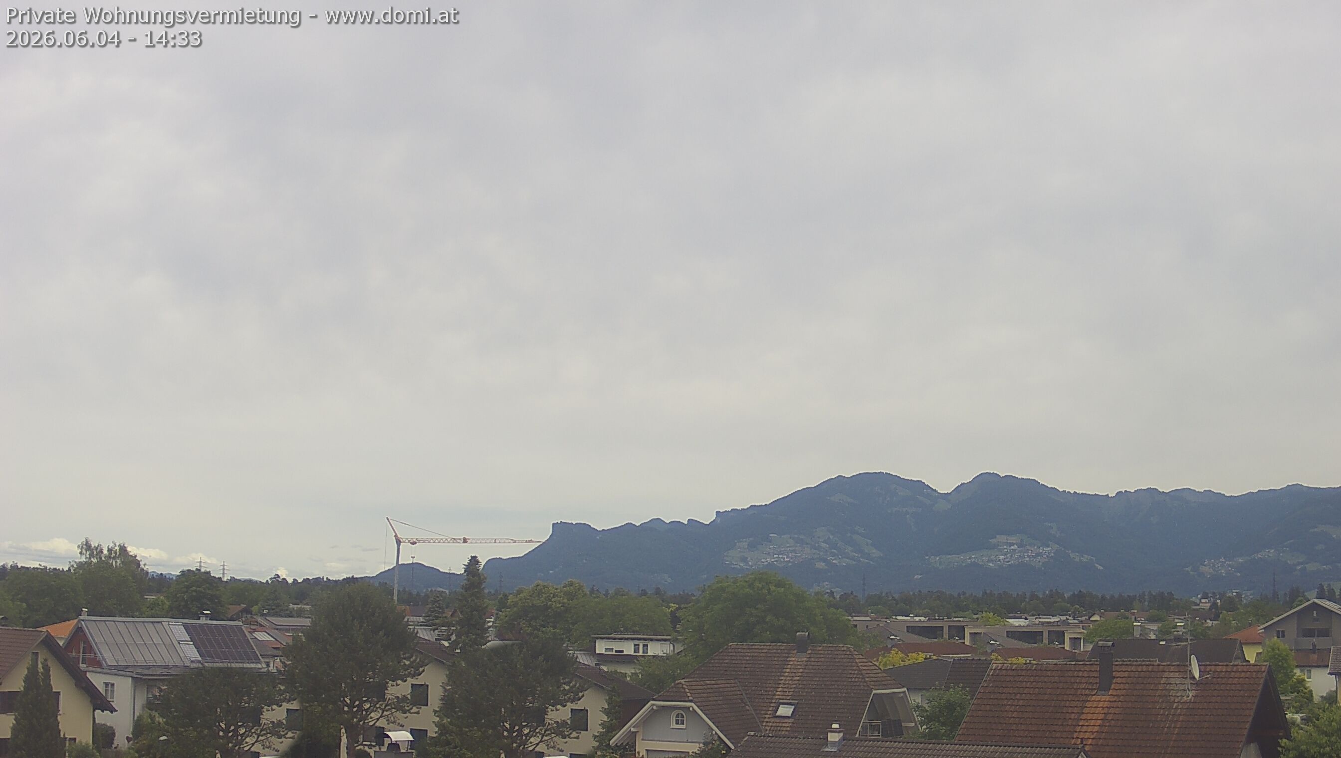 Archived image Webcam View from Feldkirch over the Rhine Valley to the Hohe Kugel