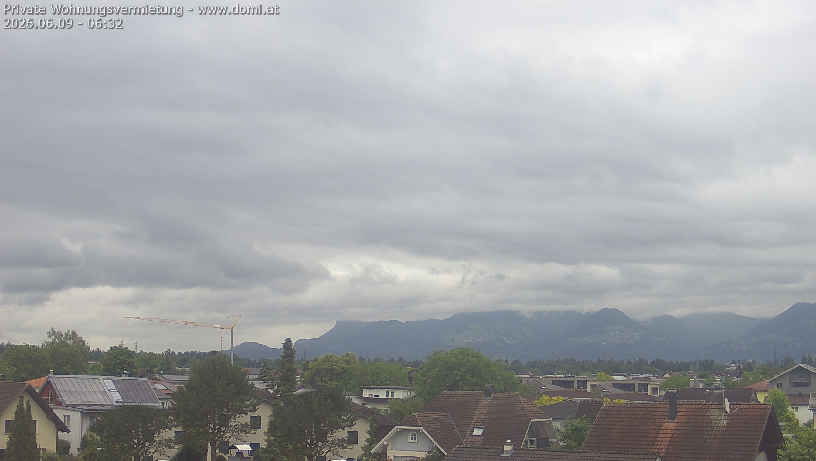 Archiv Foto Webcam Ausblick von Feldkirch über das Rheintal auf die Hohe Kugel