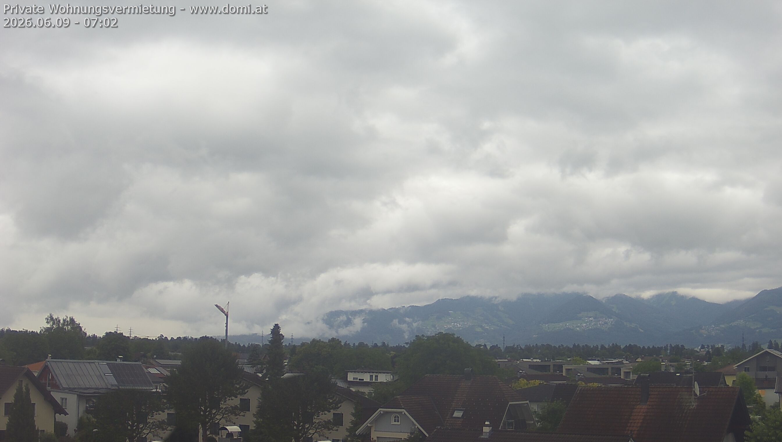 Archiv Foto Webcam Ausblick von Feldkirch über das Rheintal auf die Hohe Kugel