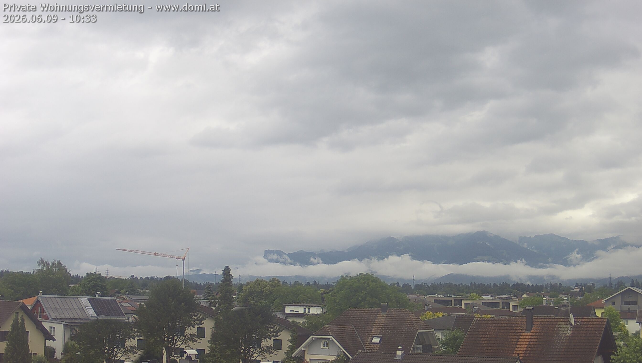 Archiv Foto Webcam Ausblick von Feldkirch über das Rheintal auf die Hohe Kugel