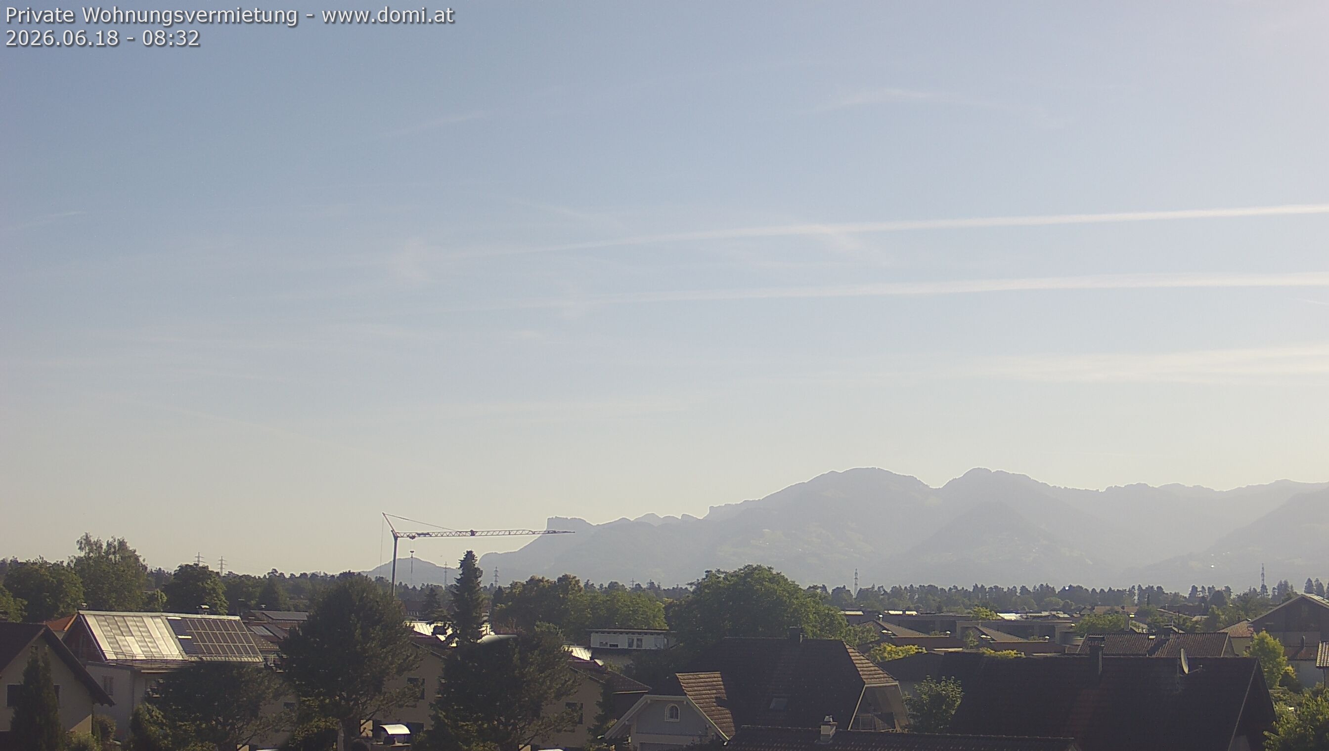 Archiv Foto Webcam Ausblick von Feldkirch über das Rheintal auf die Hohe Kugel