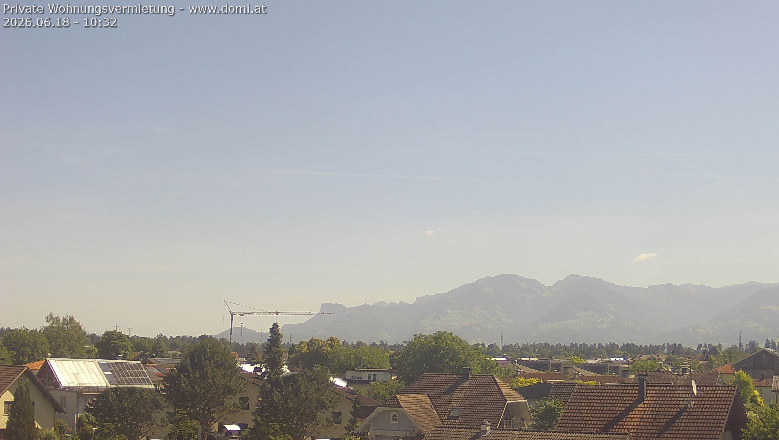 Archiv Foto Webcam Ausblick von Feldkirch über das Rheintal auf die Hohe Kugel