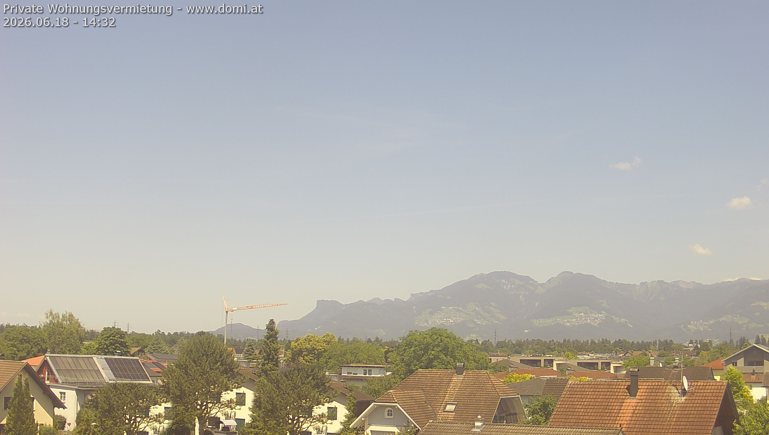 Archiv Foto Webcam Ausblick von Feldkirch über das Rheintal auf die Hohe Kugel
