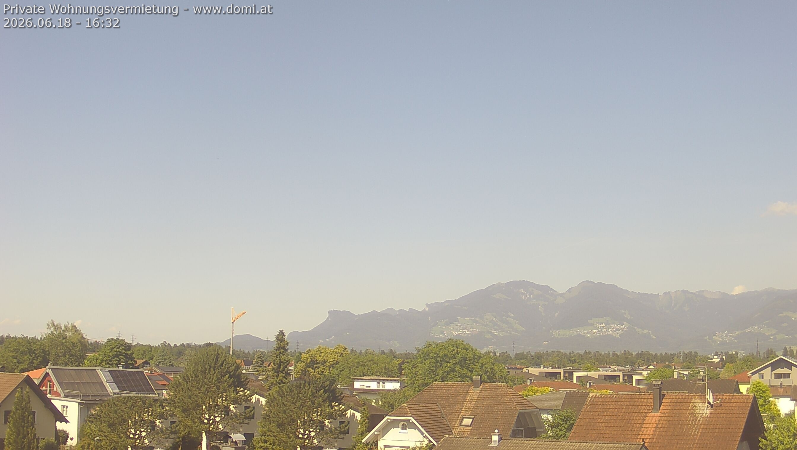 Archiv Foto Webcam Ausblick von Feldkirch über das Rheintal auf die Hohe Kugel