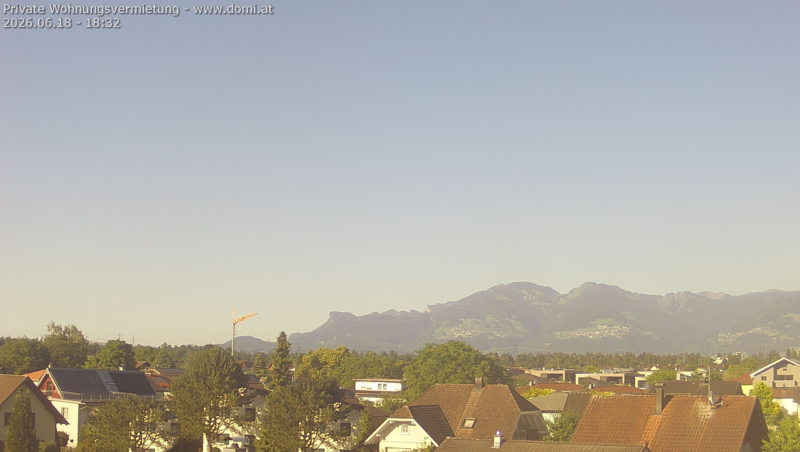 Archiv Foto Webcam Ausblick von Feldkirch über das Rheintal auf die Hohe Kugel