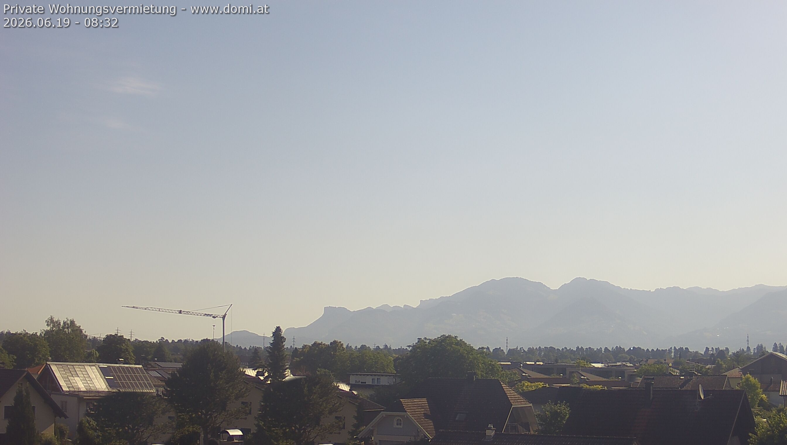 Archiv Foto Webcam Ausblick von Feldkirch über das Rheintal auf die Hohe Kugel