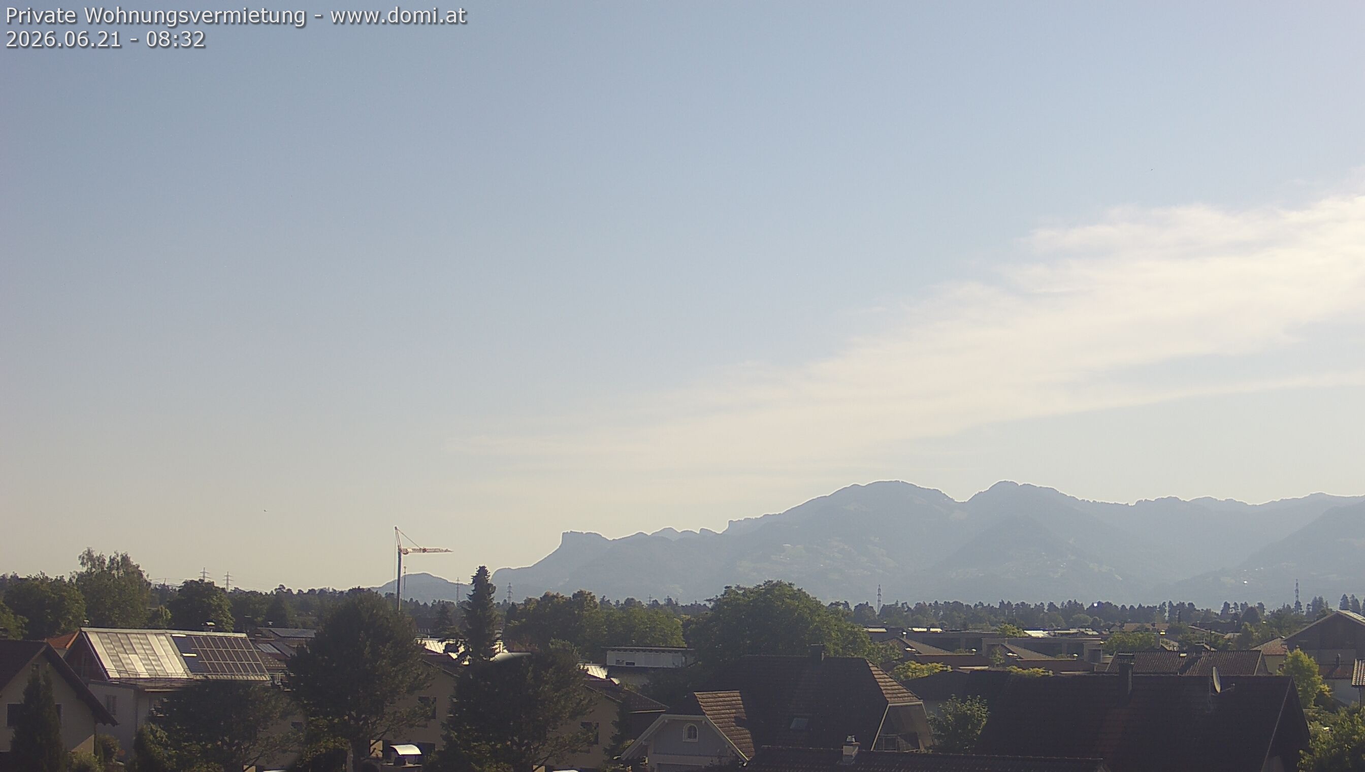 Archiv Foto Webcam Ausblick von Feldkirch über das Rheintal auf die Hohe Kugel