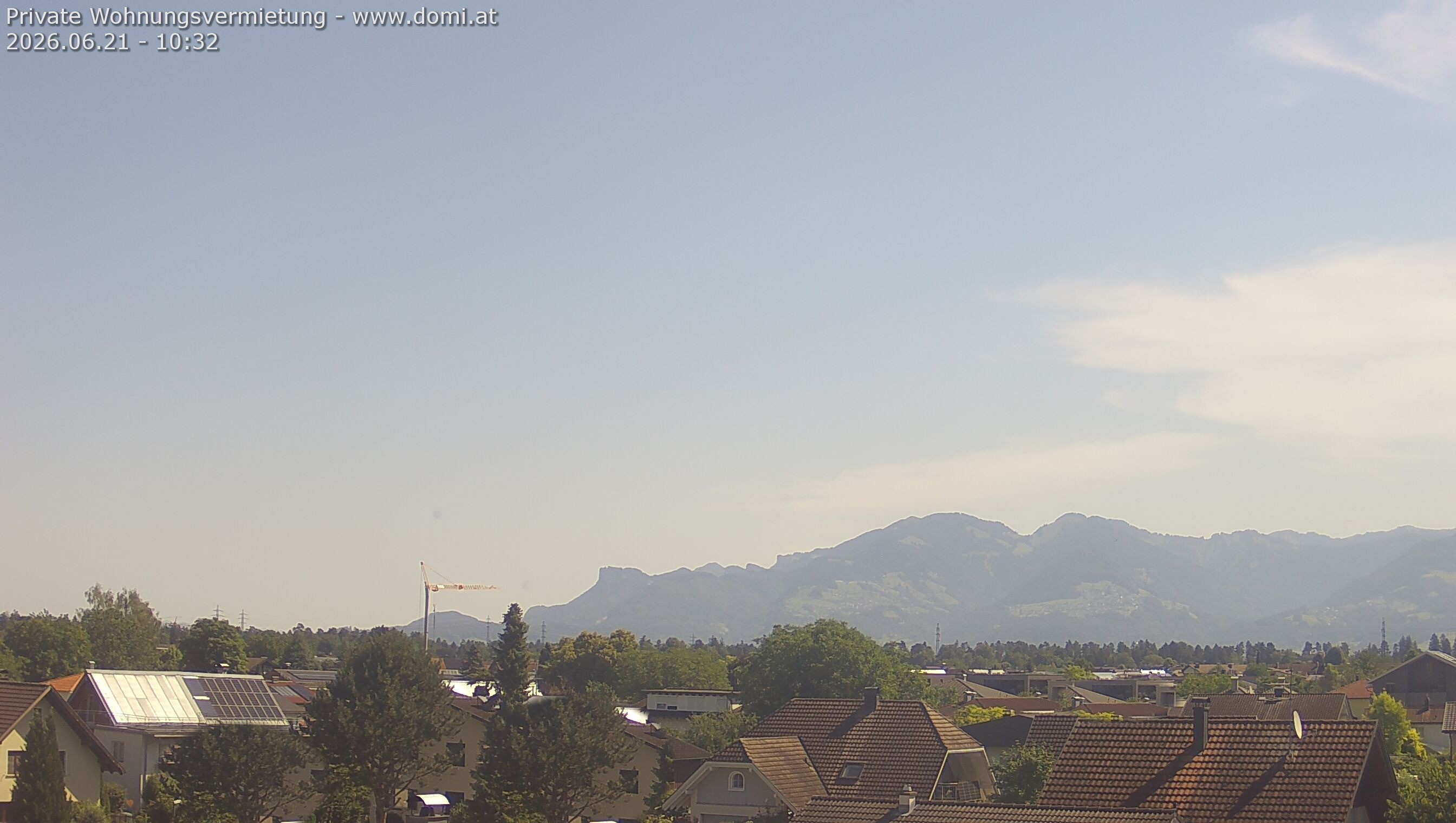 Archiv Foto Webcam Ausblick von Feldkirch über das Rheintal auf die Hohe Kugel