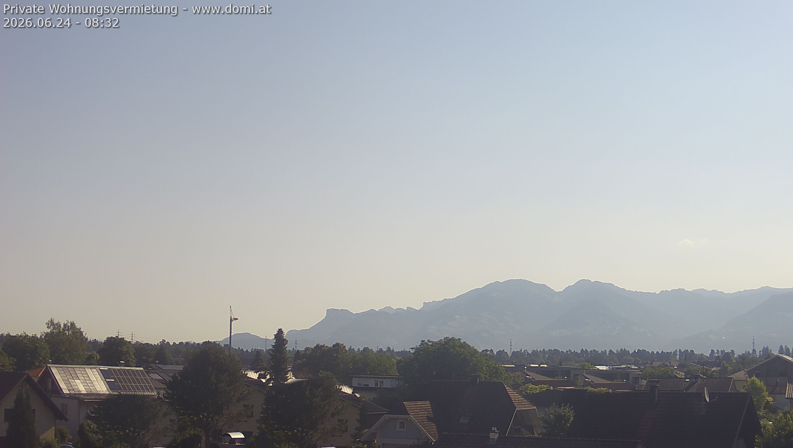 Archiv Foto Webcam Ausblick von Feldkirch über das Rheintal auf die Hohe Kugel
