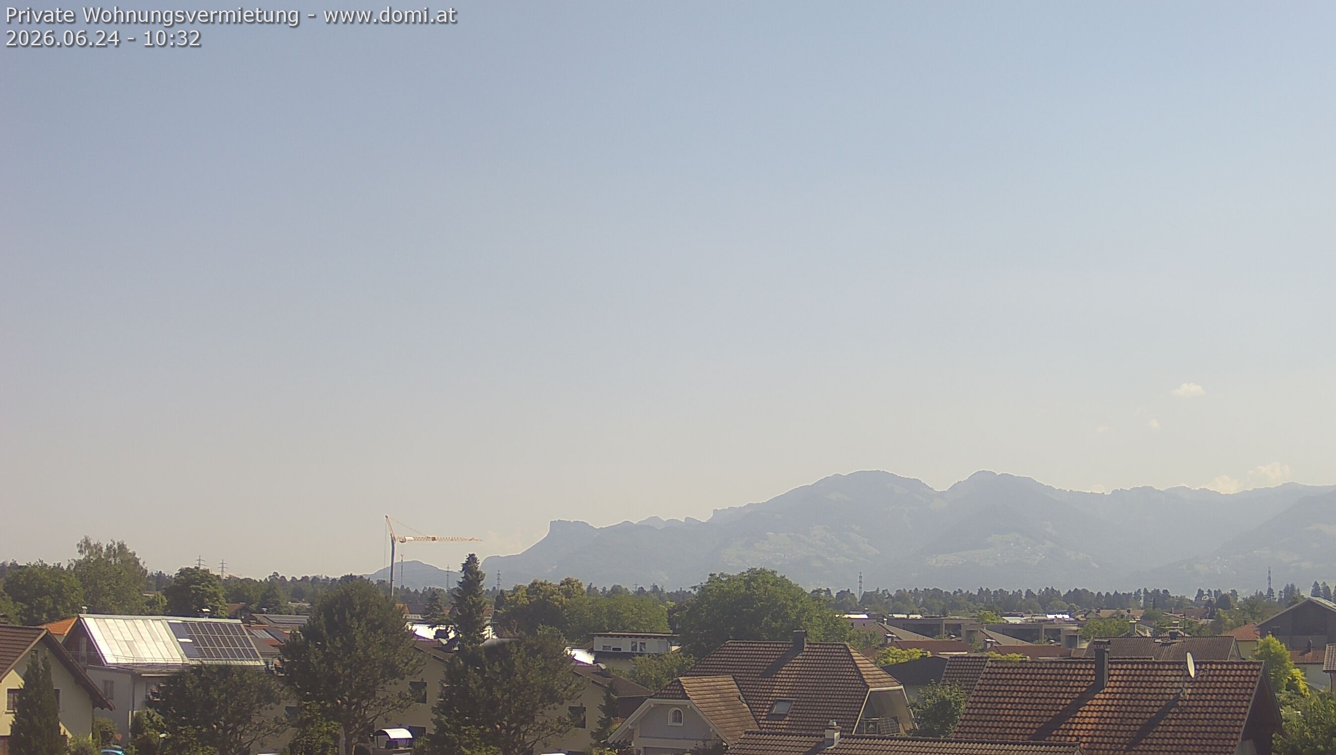 Archiv Foto Webcam Ausblick von Feldkirch über das Rheintal auf die Hohe Kugel