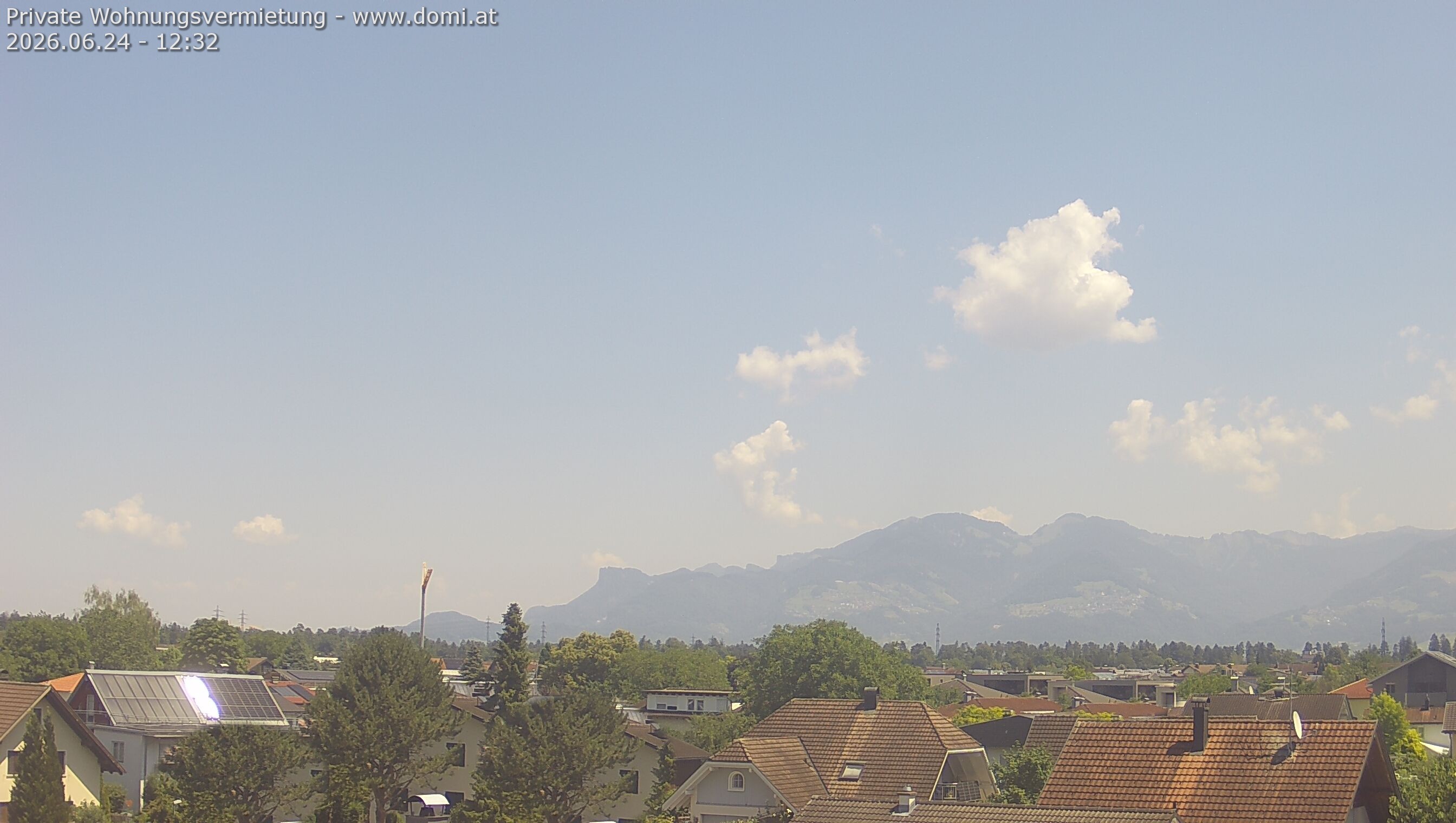 Archiv Foto Webcam Ausblick von Feldkirch über das Rheintal auf die Hohe Kugel