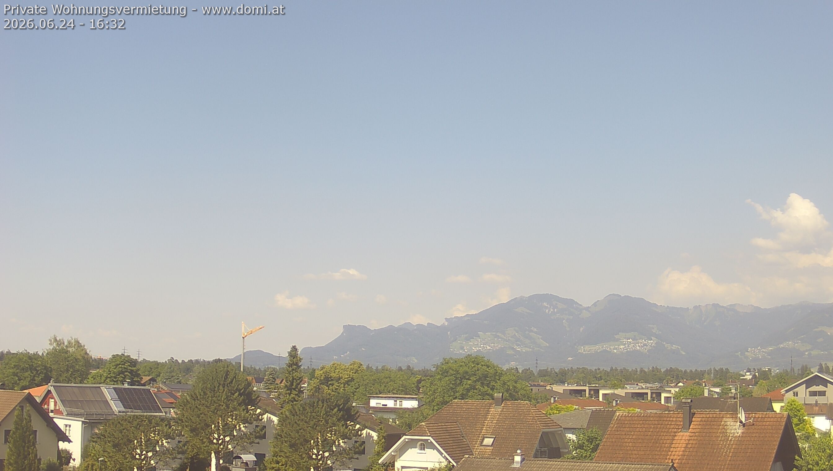 Archiv Foto Webcam Ausblick von Feldkirch über das Rheintal auf die Hohe Kugel