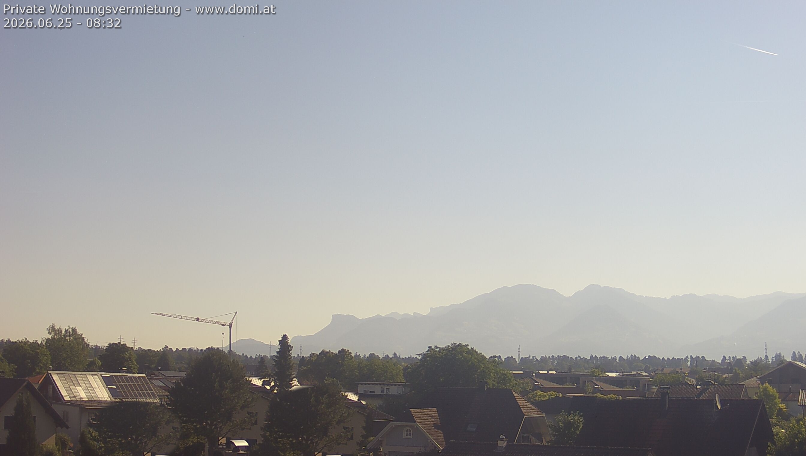 Archiv Foto Webcam Ausblick von Feldkirch über das Rheintal auf die Hohe Kugel
