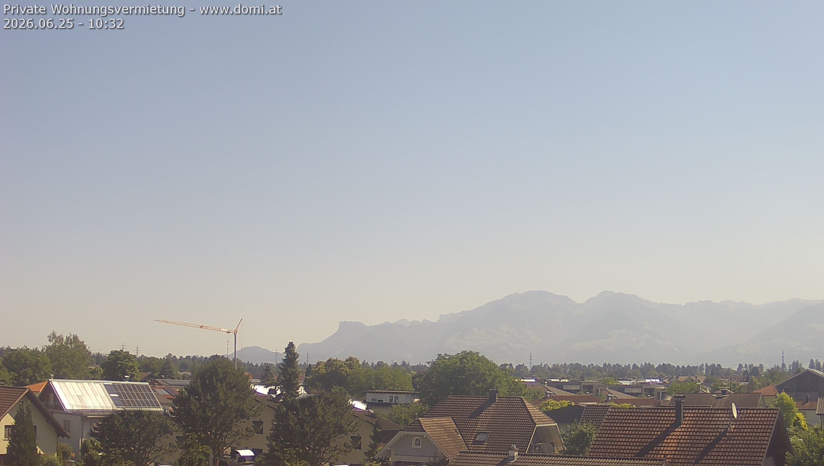 Archiv Foto Webcam Ausblick von Feldkirch über das Rheintal auf die Hohe Kugel