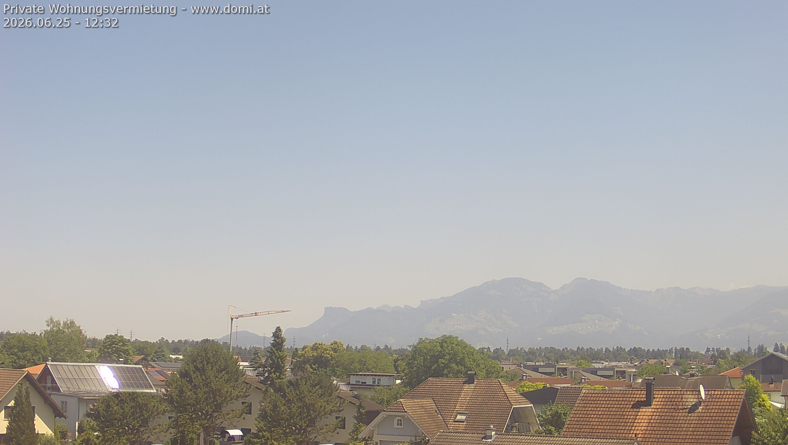 Archiv Foto Webcam Ausblick von Feldkirch über das Rheintal auf die Hohe Kugel