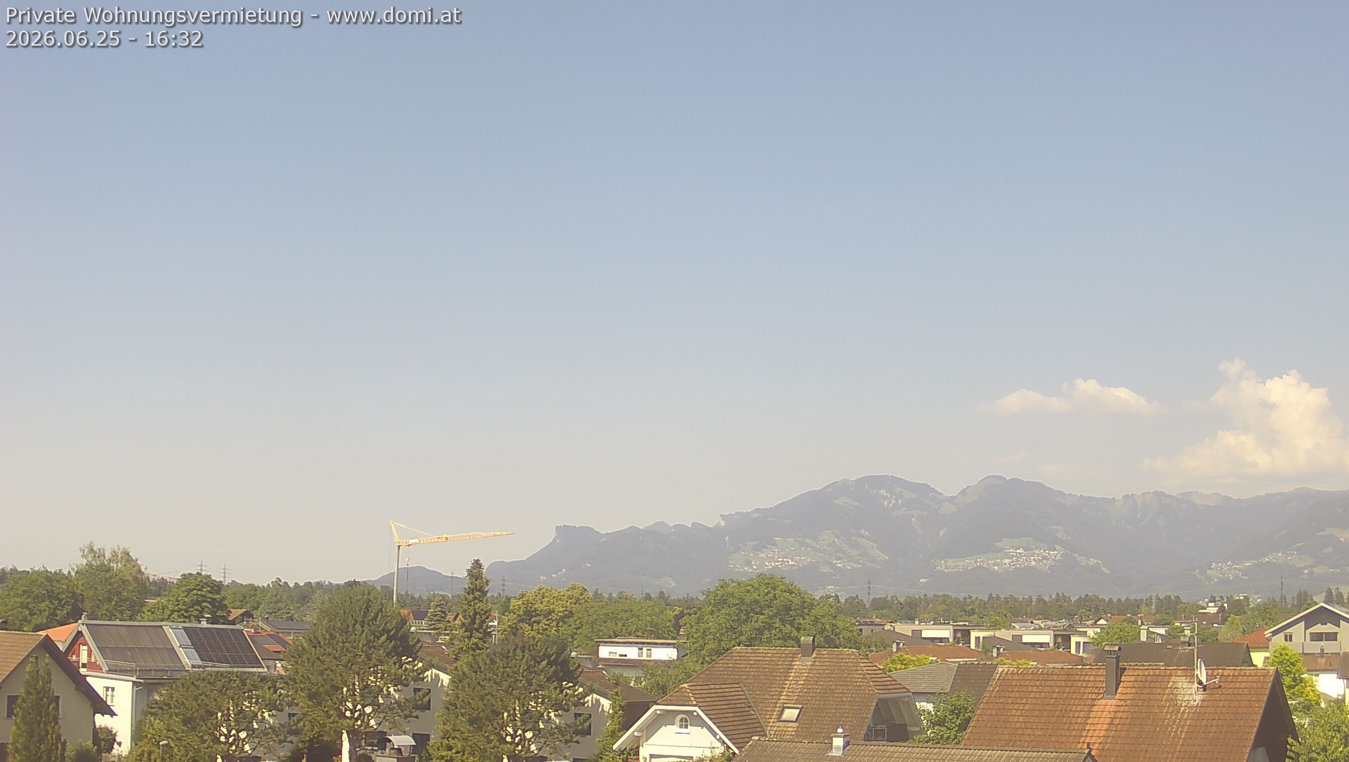 Archiv Foto Webcam Ausblick von Feldkirch über das Rheintal auf die Hohe Kugel