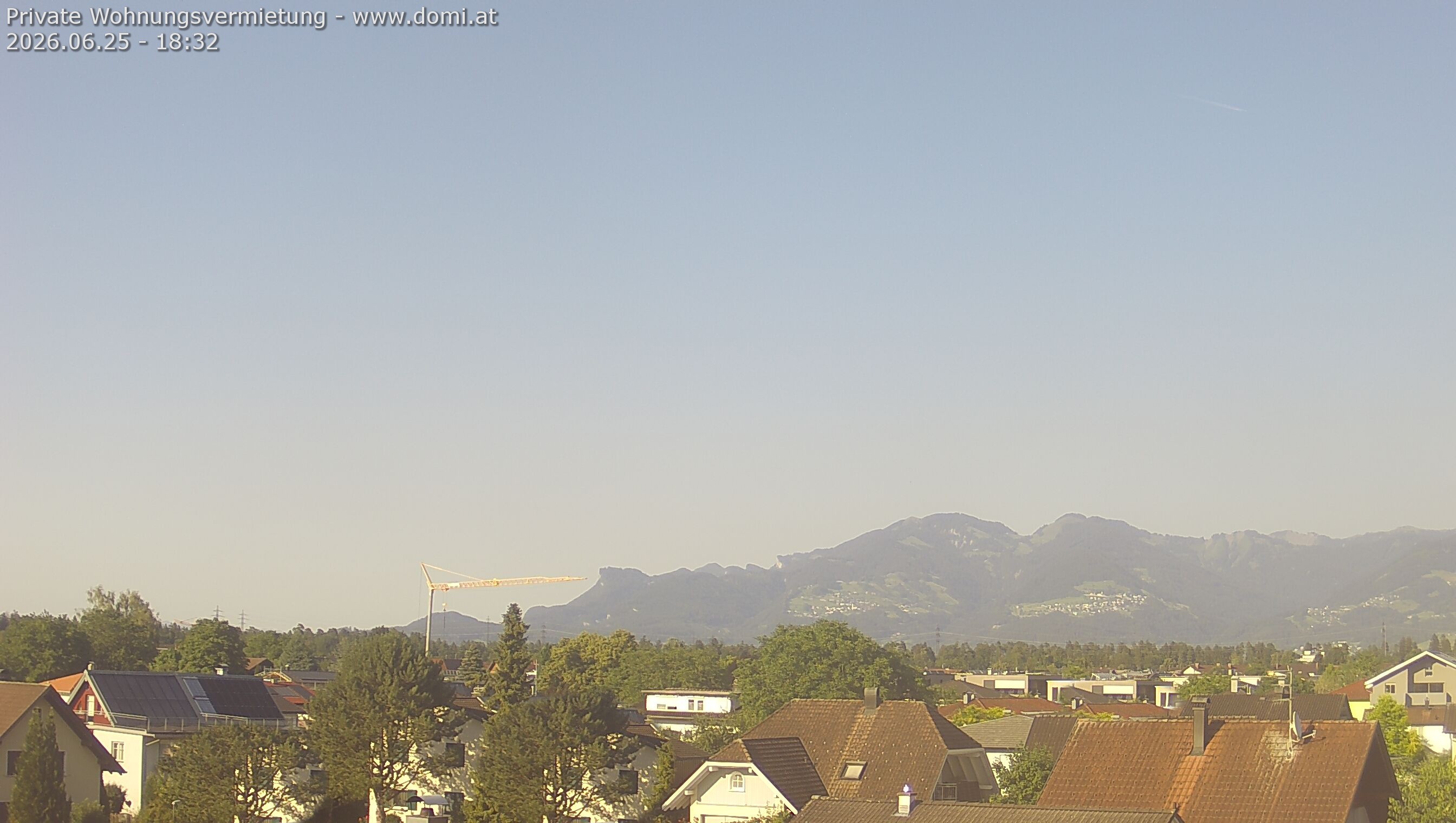 Archiv Foto Webcam Ausblick von Feldkirch über das Rheintal auf die Hohe Kugel