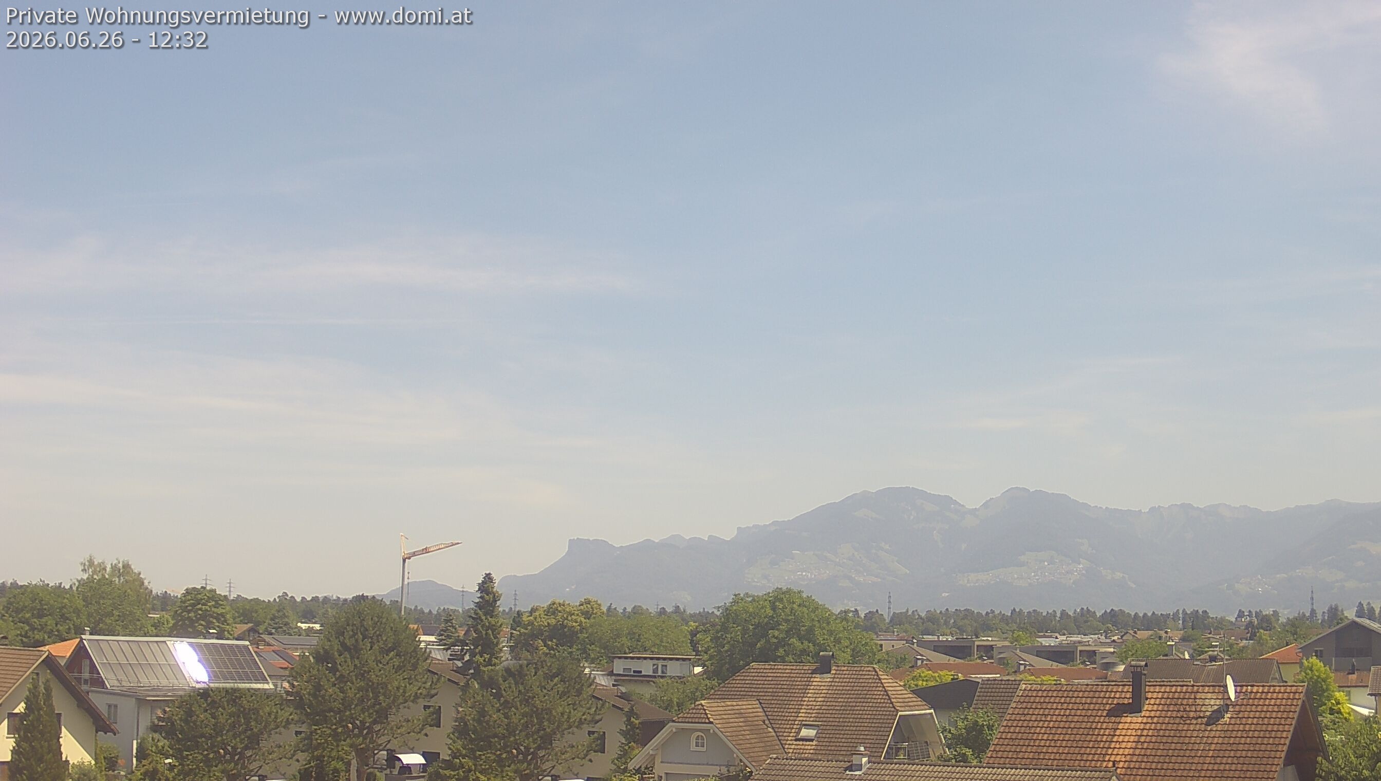 Archiv Foto Webcam Ausblick von Feldkirch über das Rheintal auf die Hohe Kugel